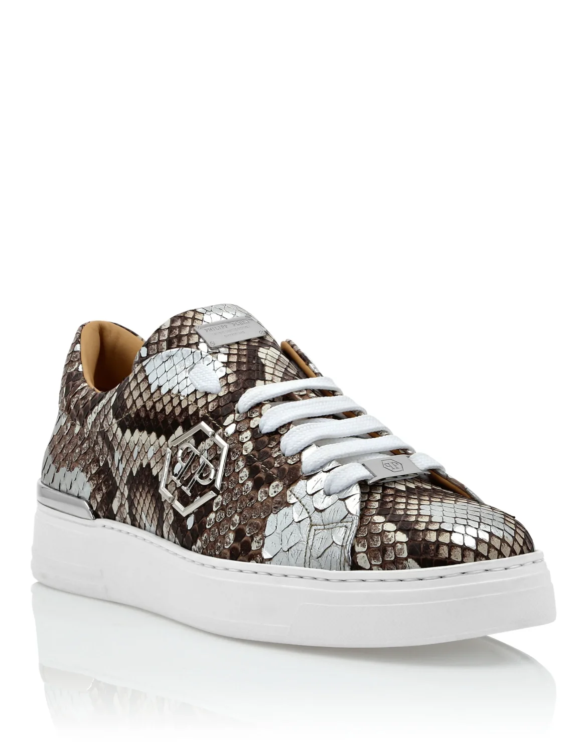 Python Lo-Top Sneakers, цвет: Серебристый