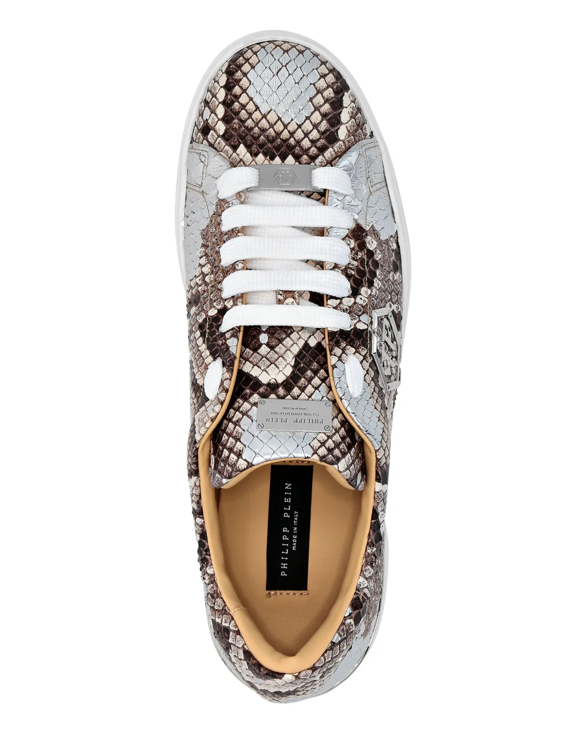 Python Lo-Top Sneakers, цвет: Серебристый
