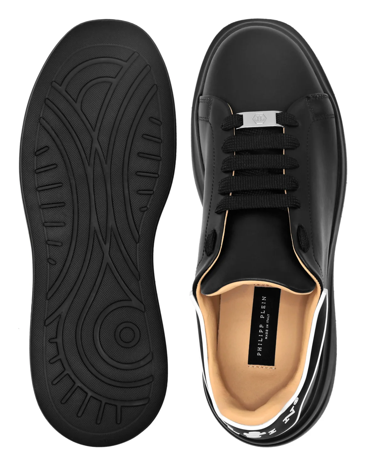 Leather Low-Top Sneakers Megastar, цвет: Черный