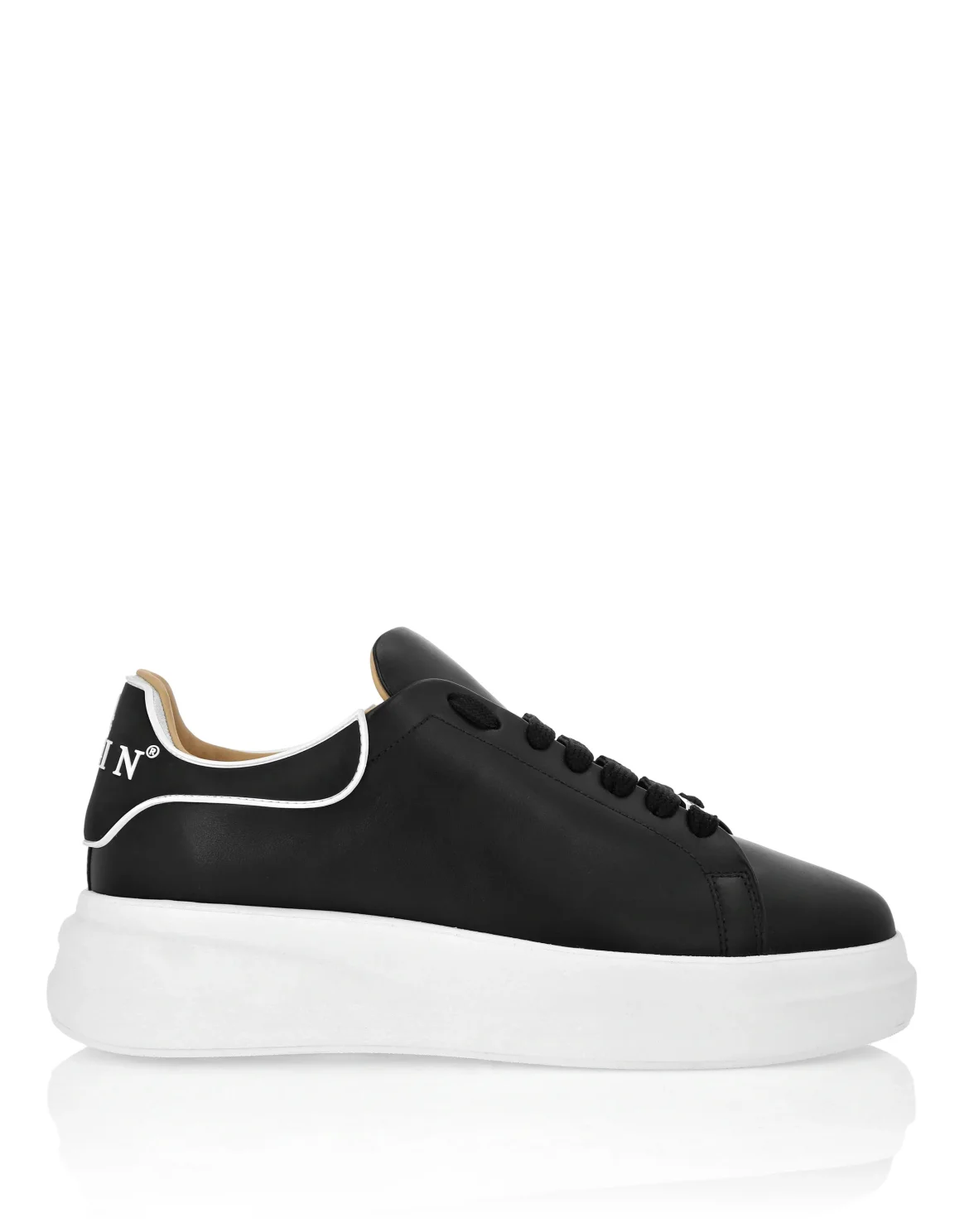 Leather Low-Top Sneakers Megastar, цвет: Черный