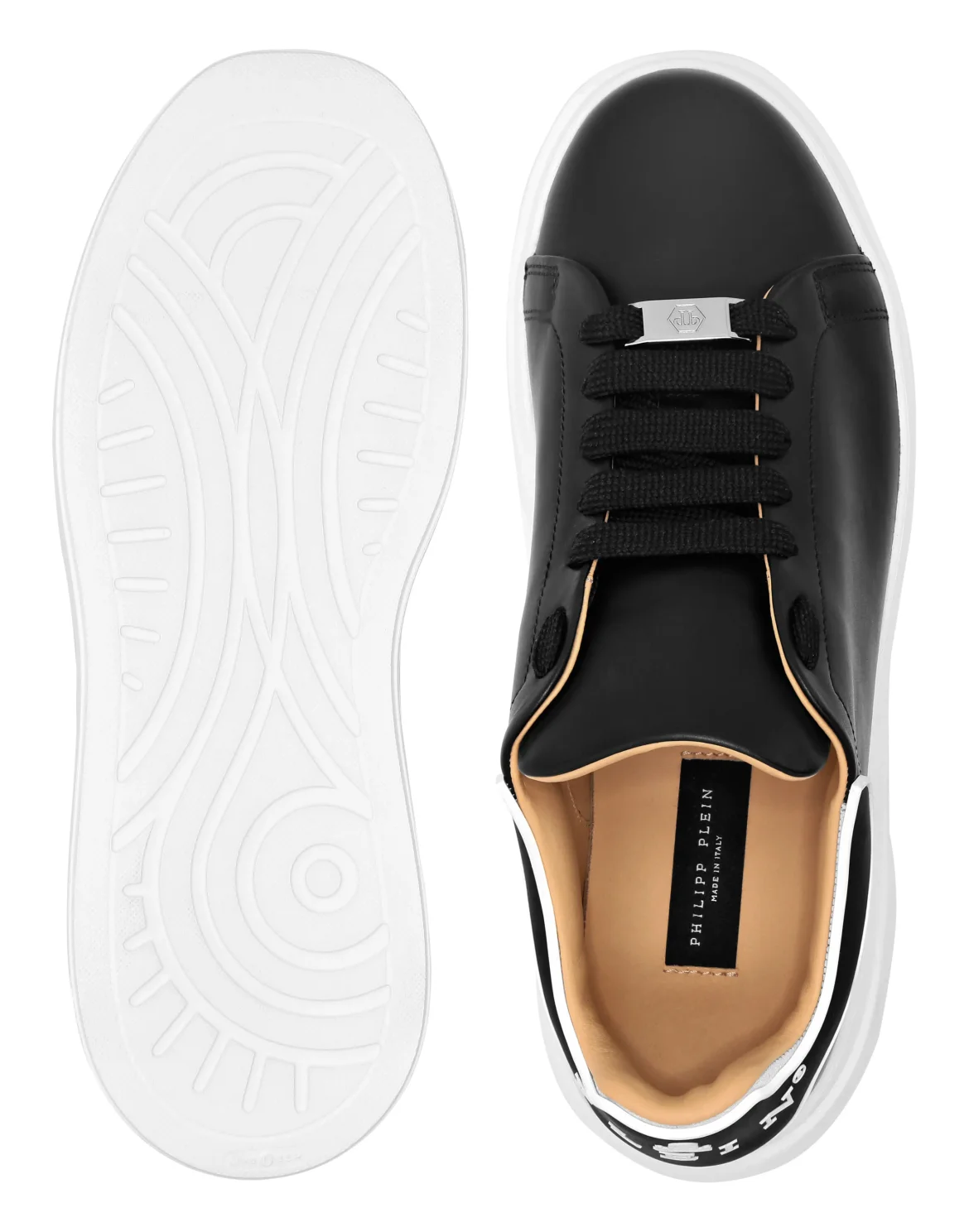 Leather Low-Top Sneakers Megastar, цвет: Черный