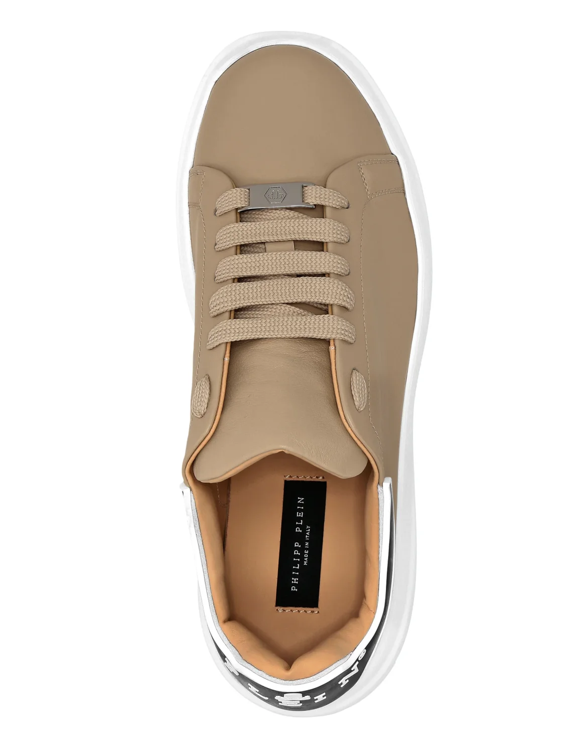 Leather Low-Top Sneakers Megastar, цвет: Бежевый