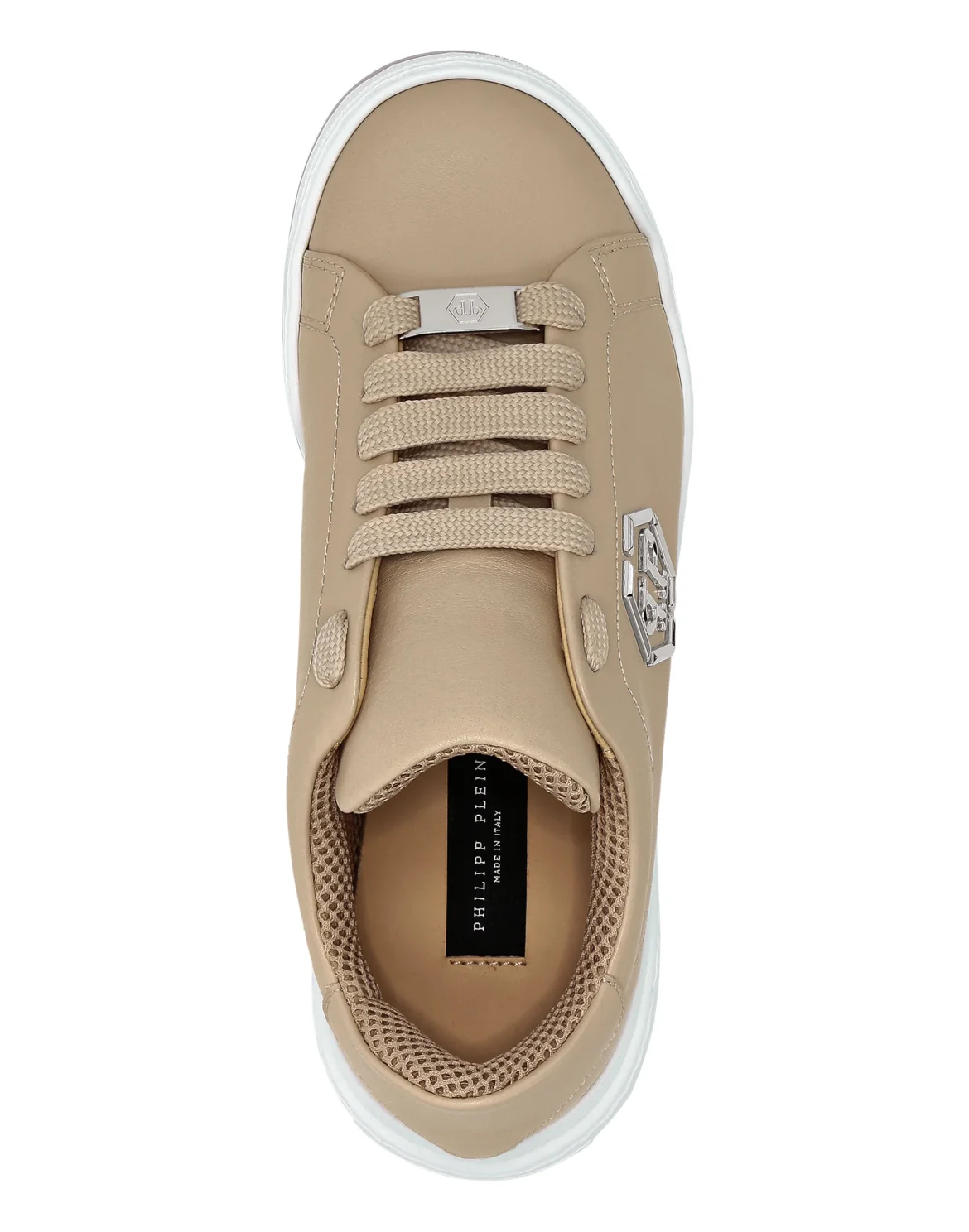 Leather Lo-Top Sneakers Skull&Bones, цвет: Бежевый