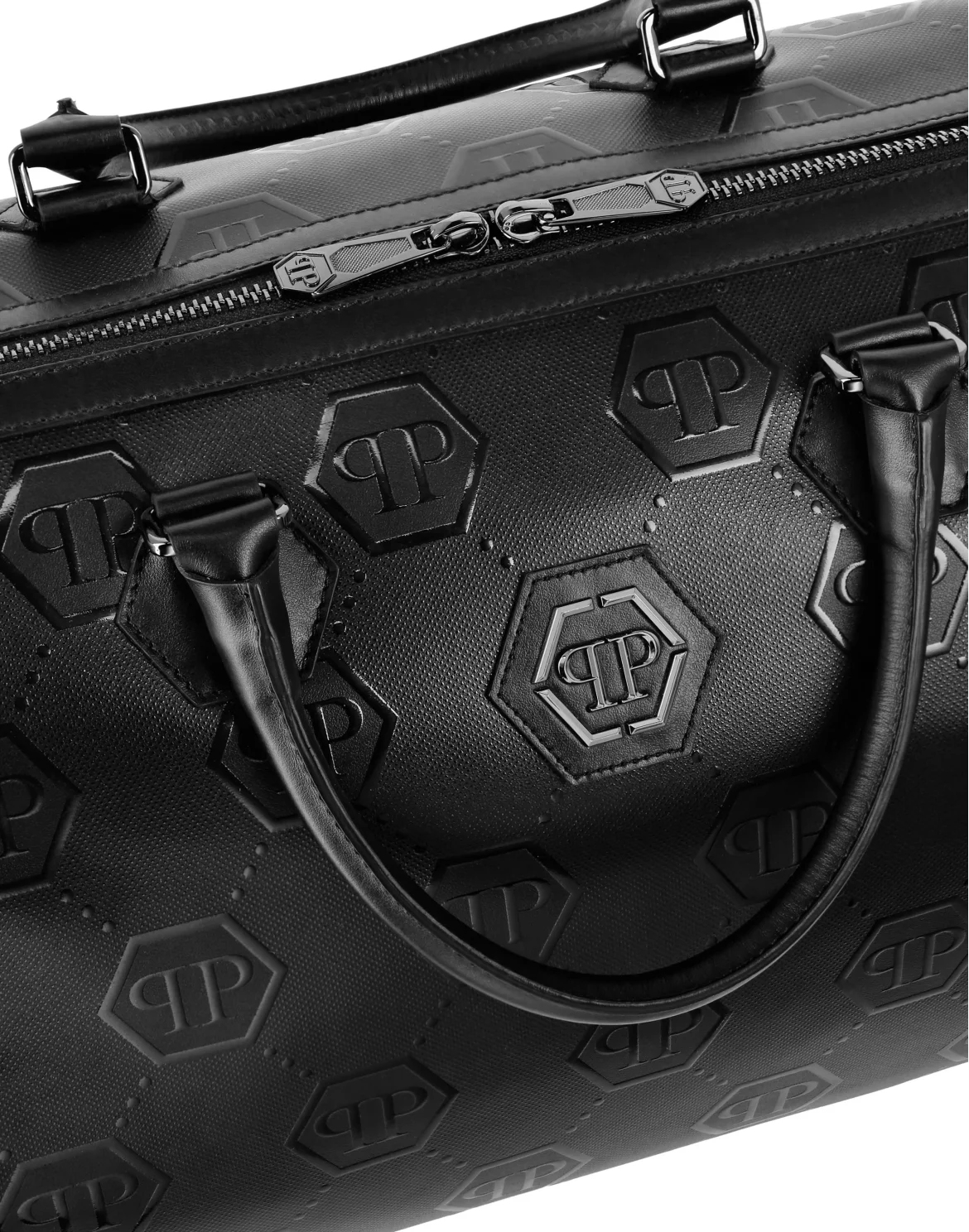 Nappa Handle Bag Weekend  Embossed Monogram, цвет: Черный