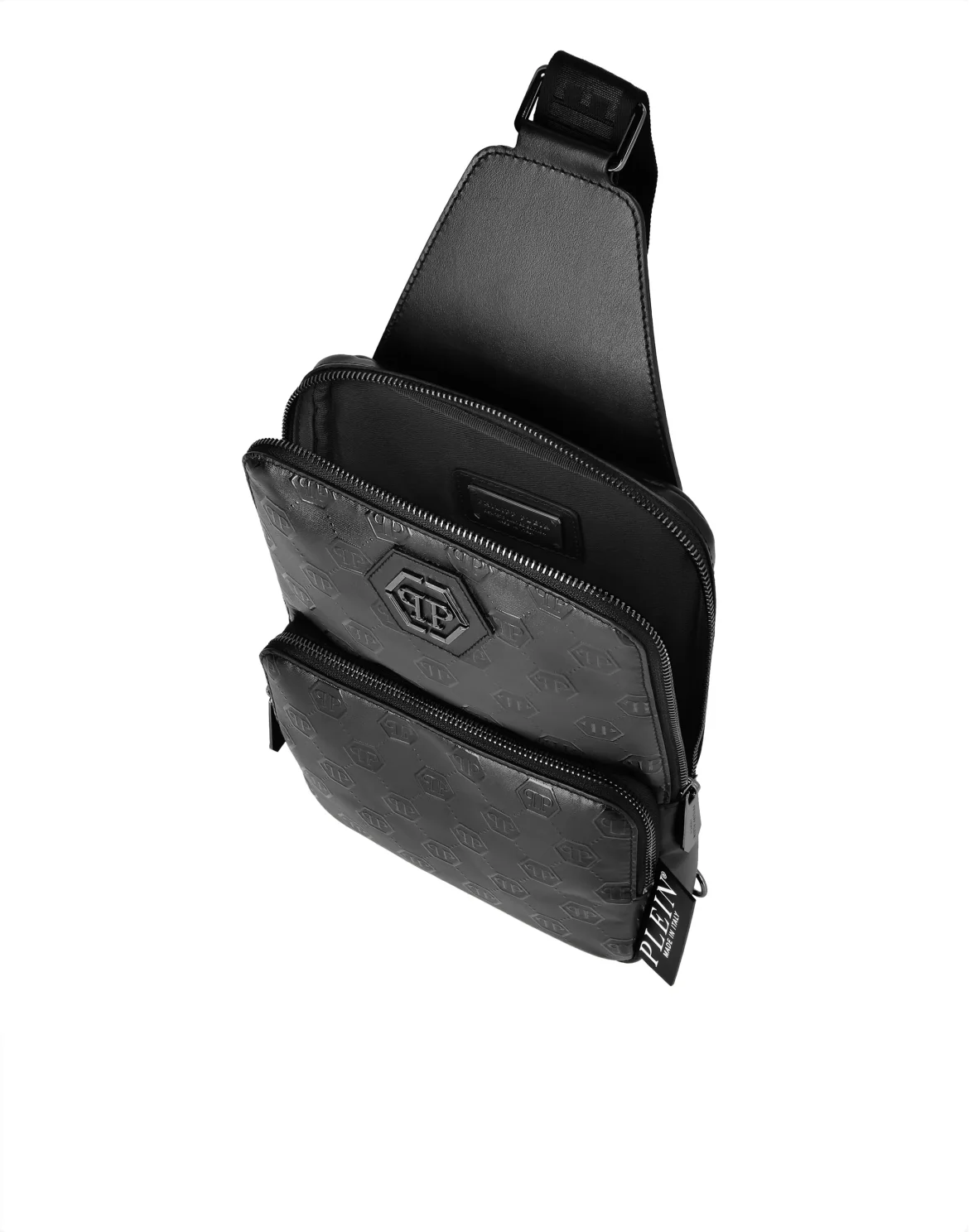 Nappa Cross Body Bag Embossed Monogram, цвет: Черный