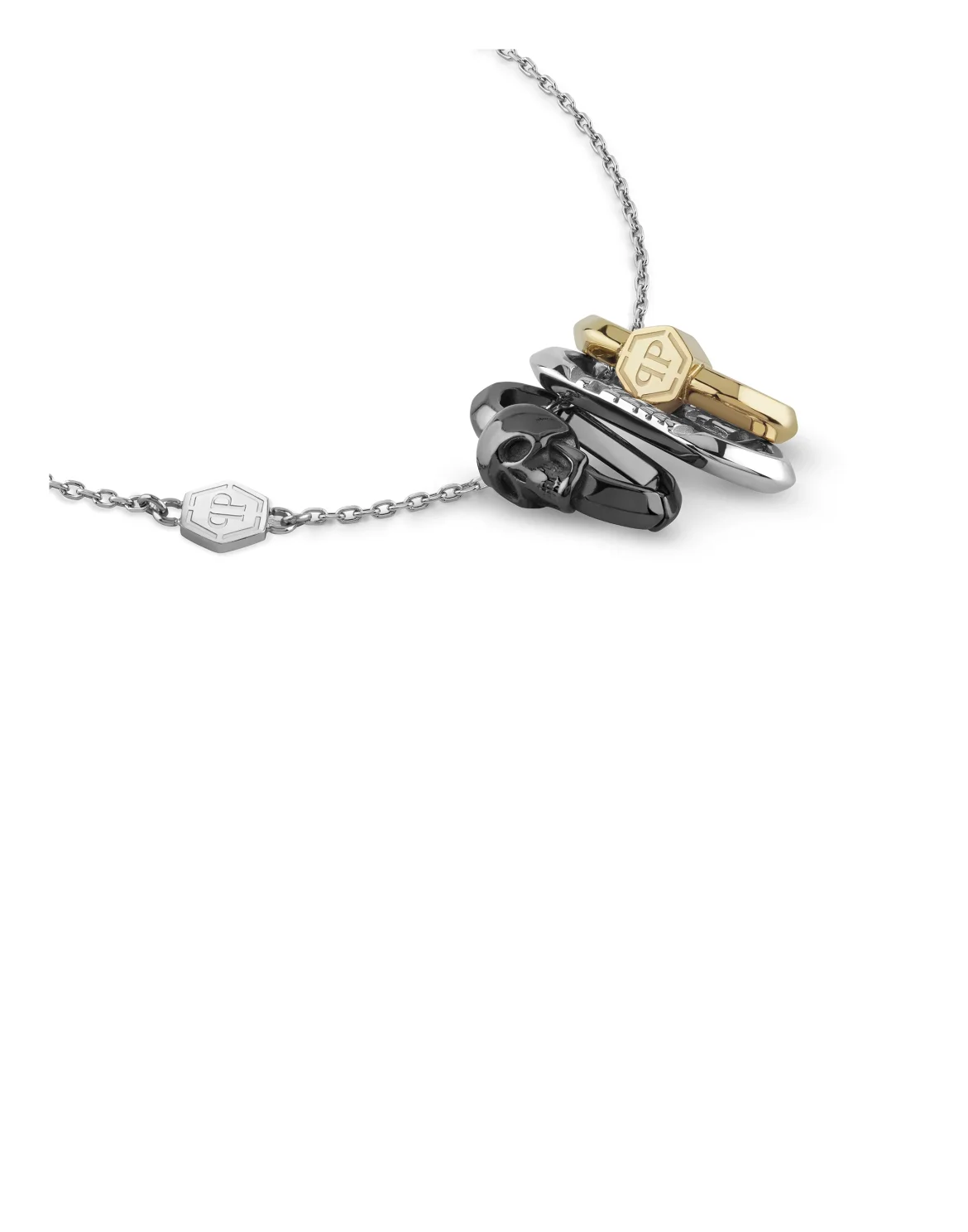 Stainless Steel Long Chain Necklace PLEIN EDGE, цвет: Серебристый