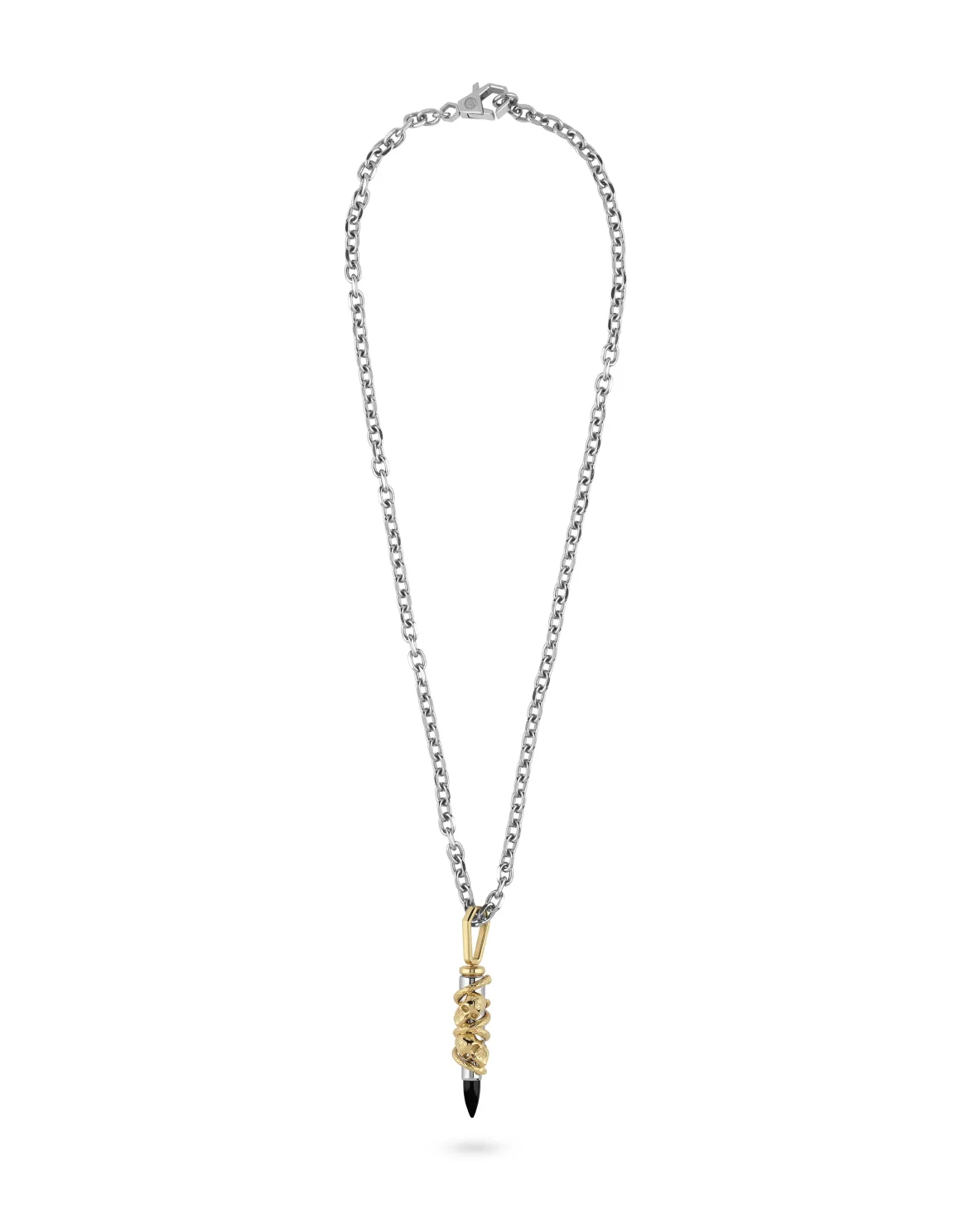 Stainless Steel Long Chain Necklace PP BULLET, цвет: Серебристый