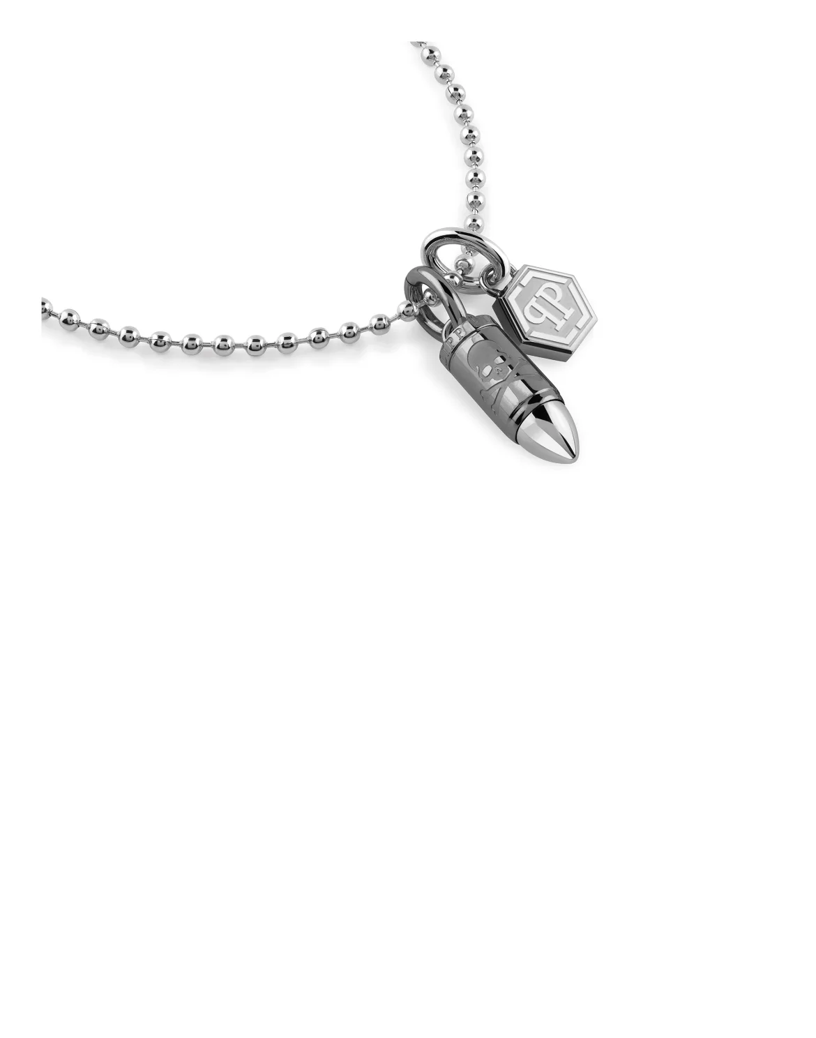 Stainless Steel Long Chain Necklace PP BULLET, цвет: Серебристый
