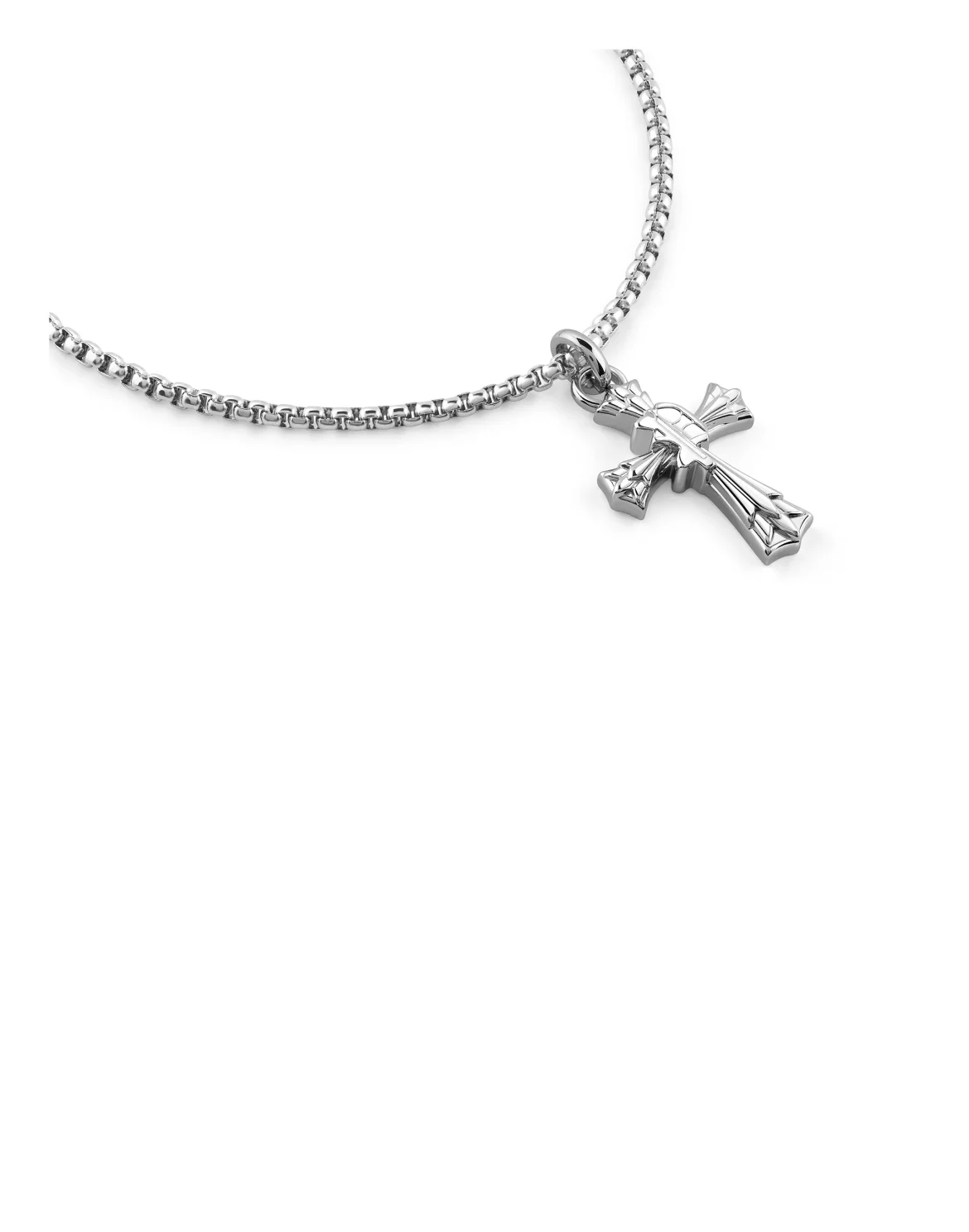 Stainless Steel Long Chain Necklace PLEIN VALENTINE, цвет: Серебристый
