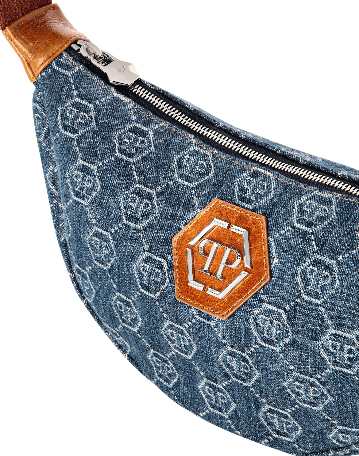 Denim Small Soft Bag Monogram, цвет: Синий