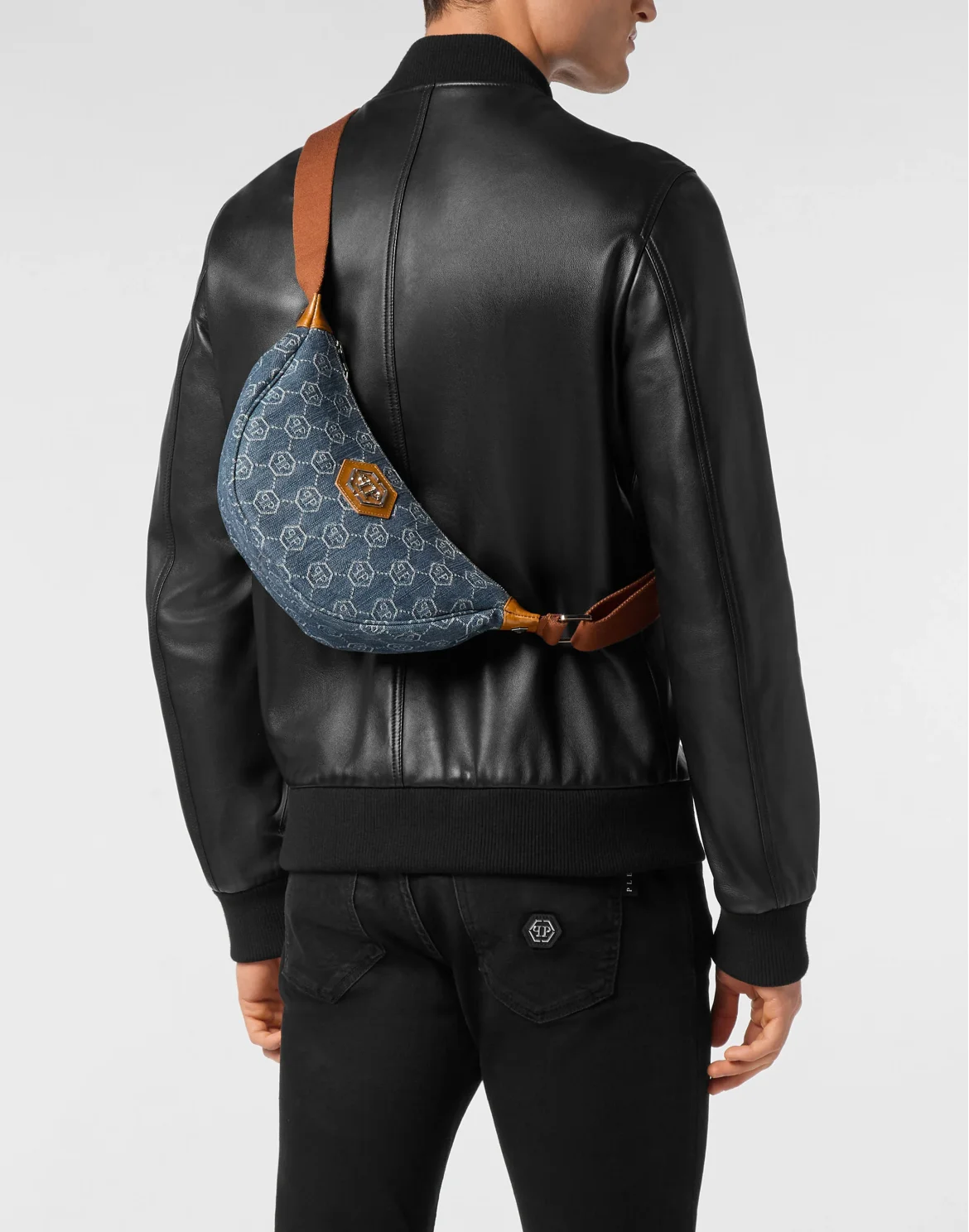 Denim Small Soft Bag Monogram, цвет: Синий