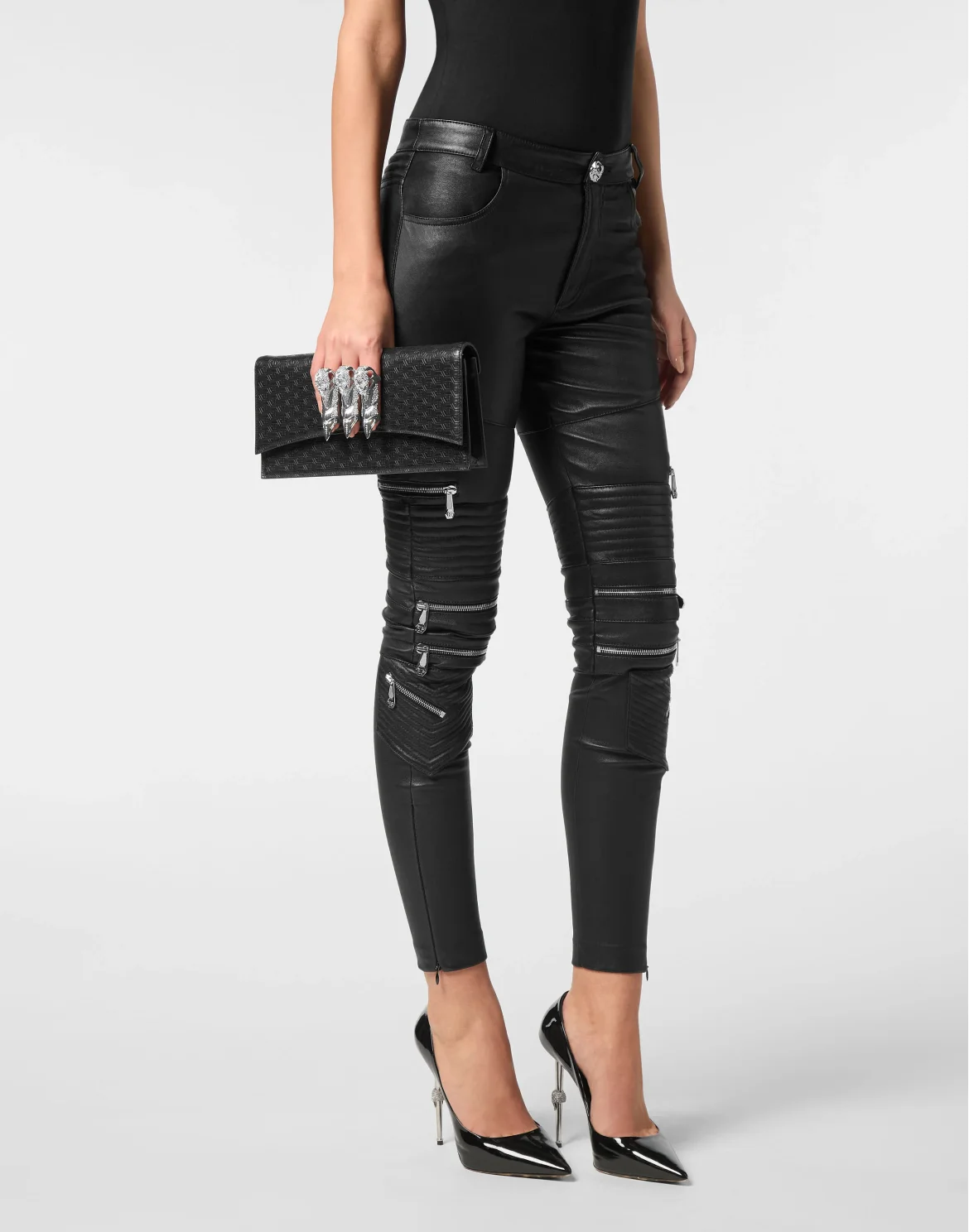 Nappa Leather Baguette Monogram, цвет: Черный