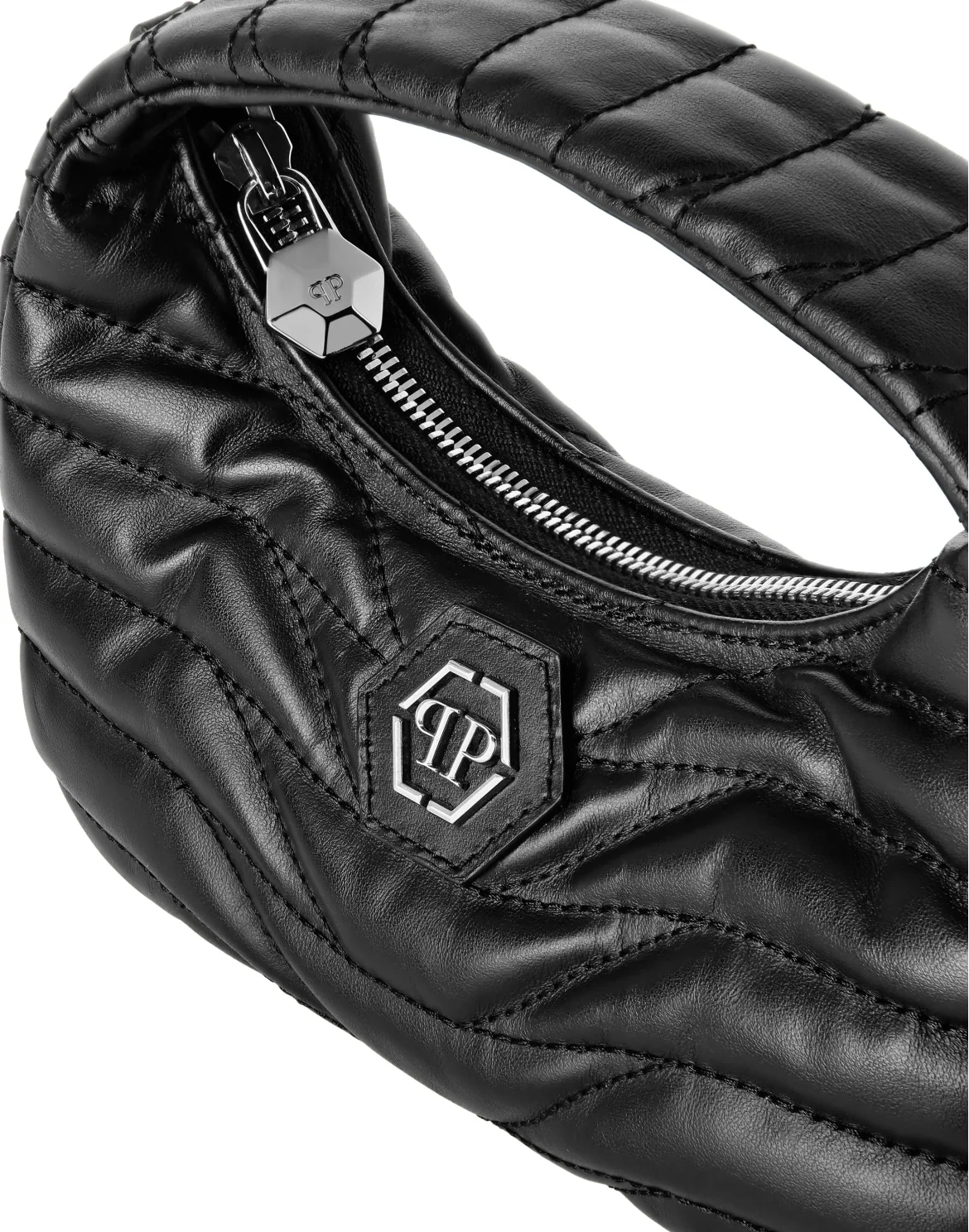 Nappa Leather Handle Bag Matelasse, цвет: Черный