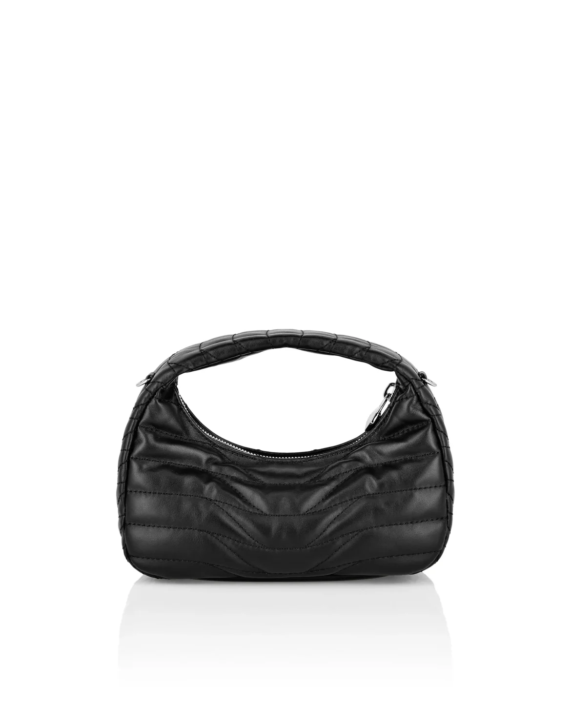 Nappa Leather Handle Bag Matelasse, цвет: Черный