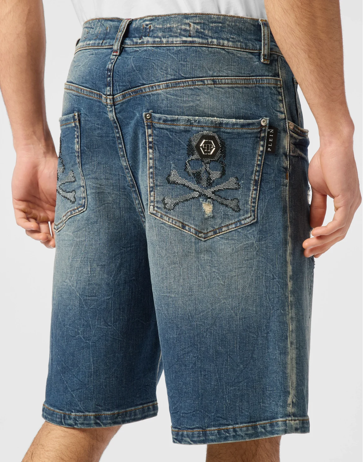 Denim Shorts Formentera Skull, цвет: Голубой