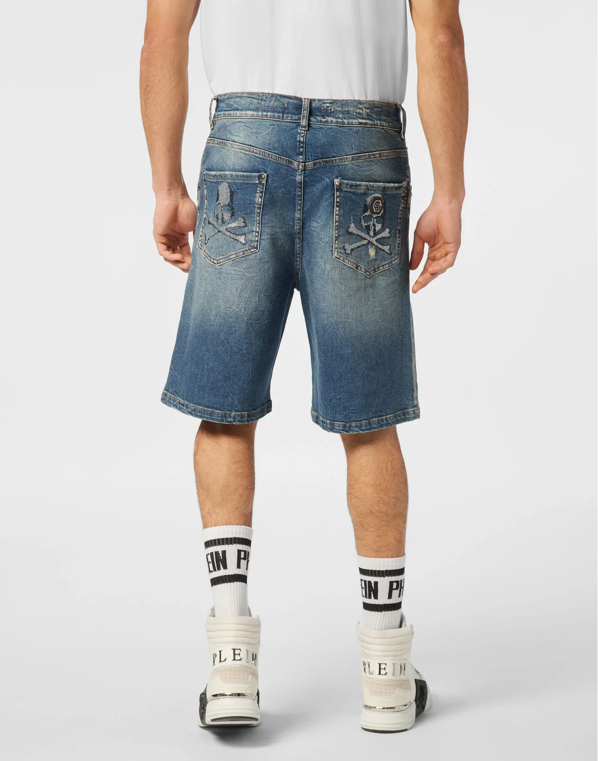 Denim Shorts Formentera Skull, цвет: Голубой