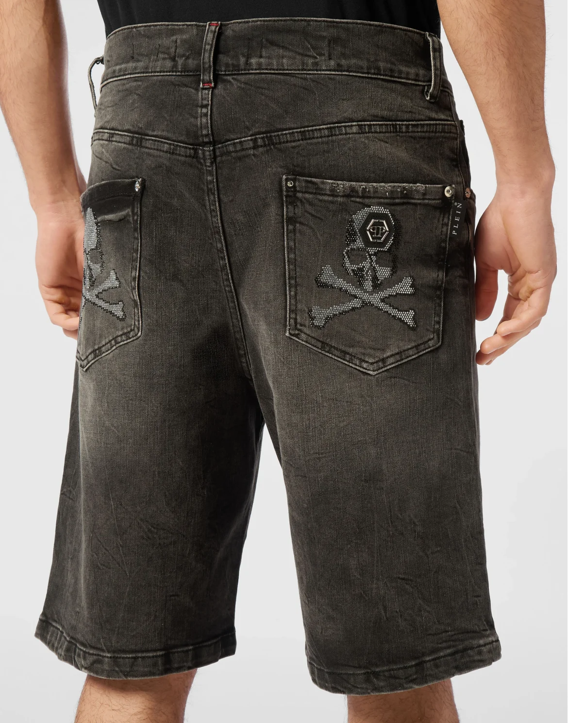Denim Shorts Formentera Skull, цвет: Серый