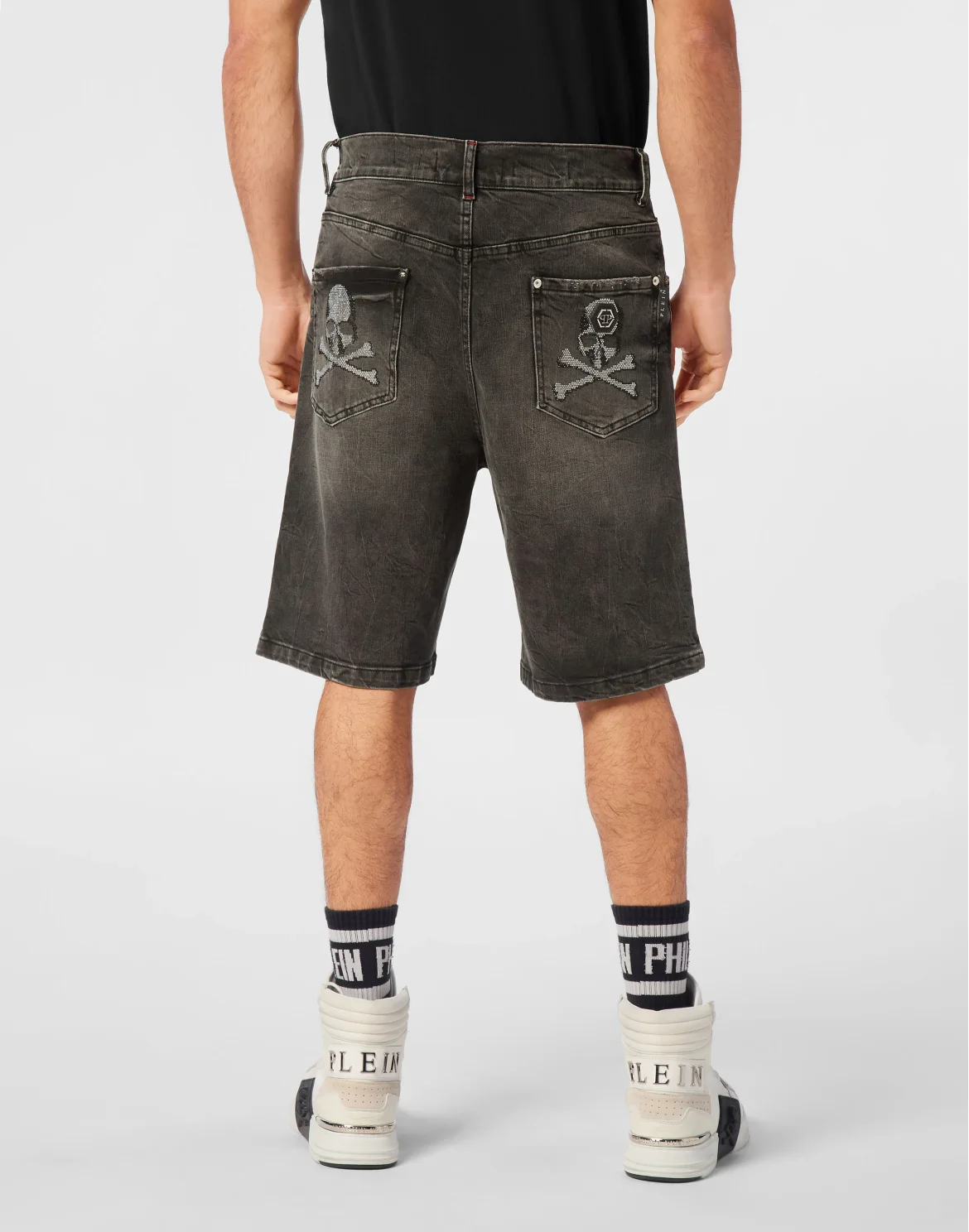 Denim Shorts Formentera Skull, цвет: Серый
