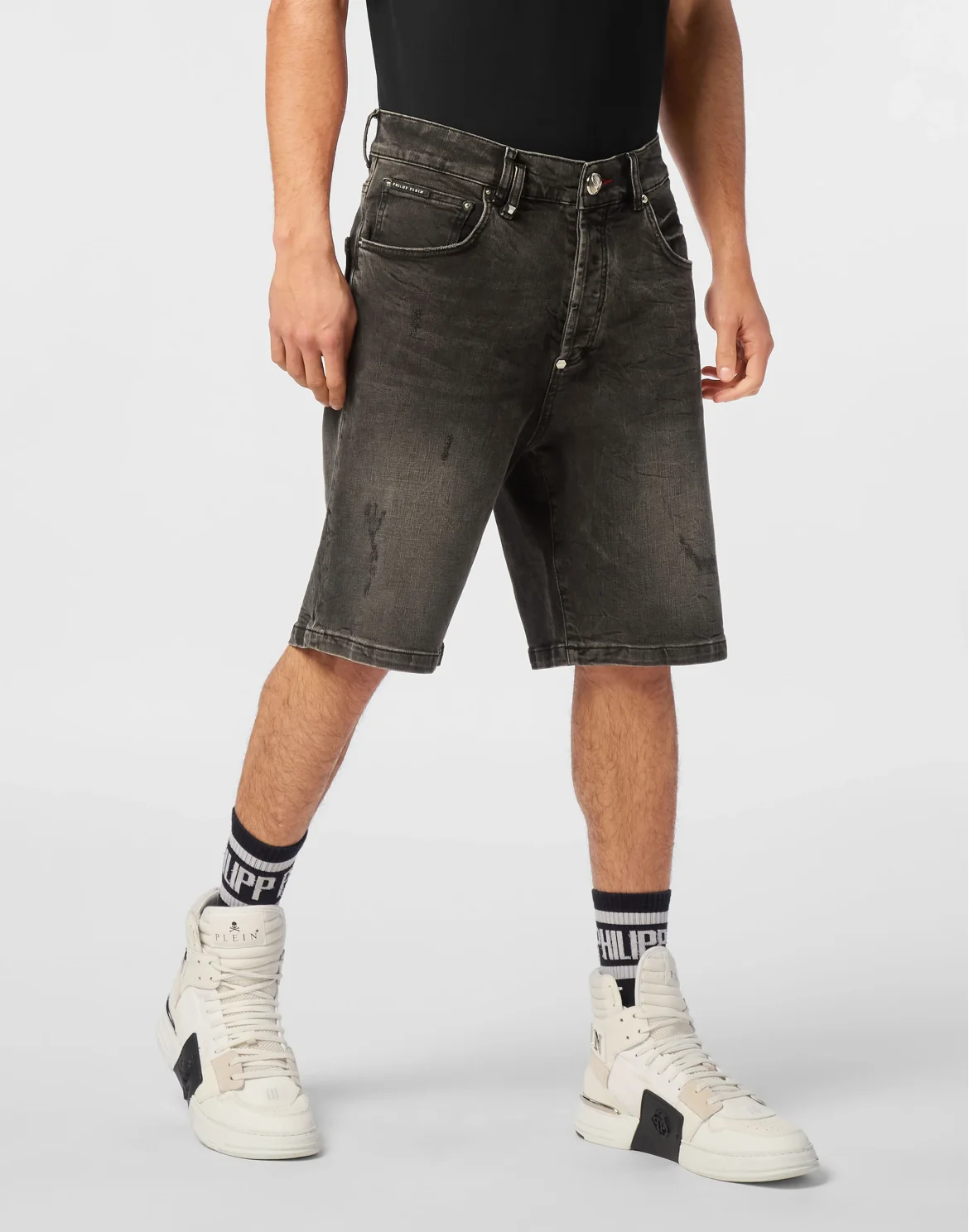 Denim Shorts Formentera Skull, цвет: Серый
