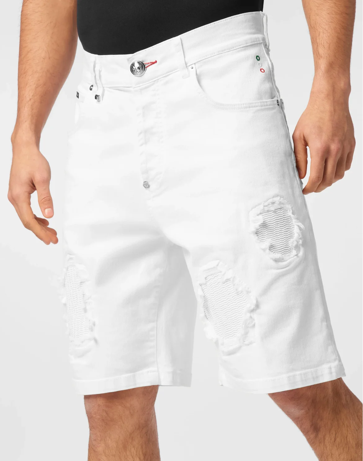 Denim Shorts Formentera Distressed, цвет: Белый