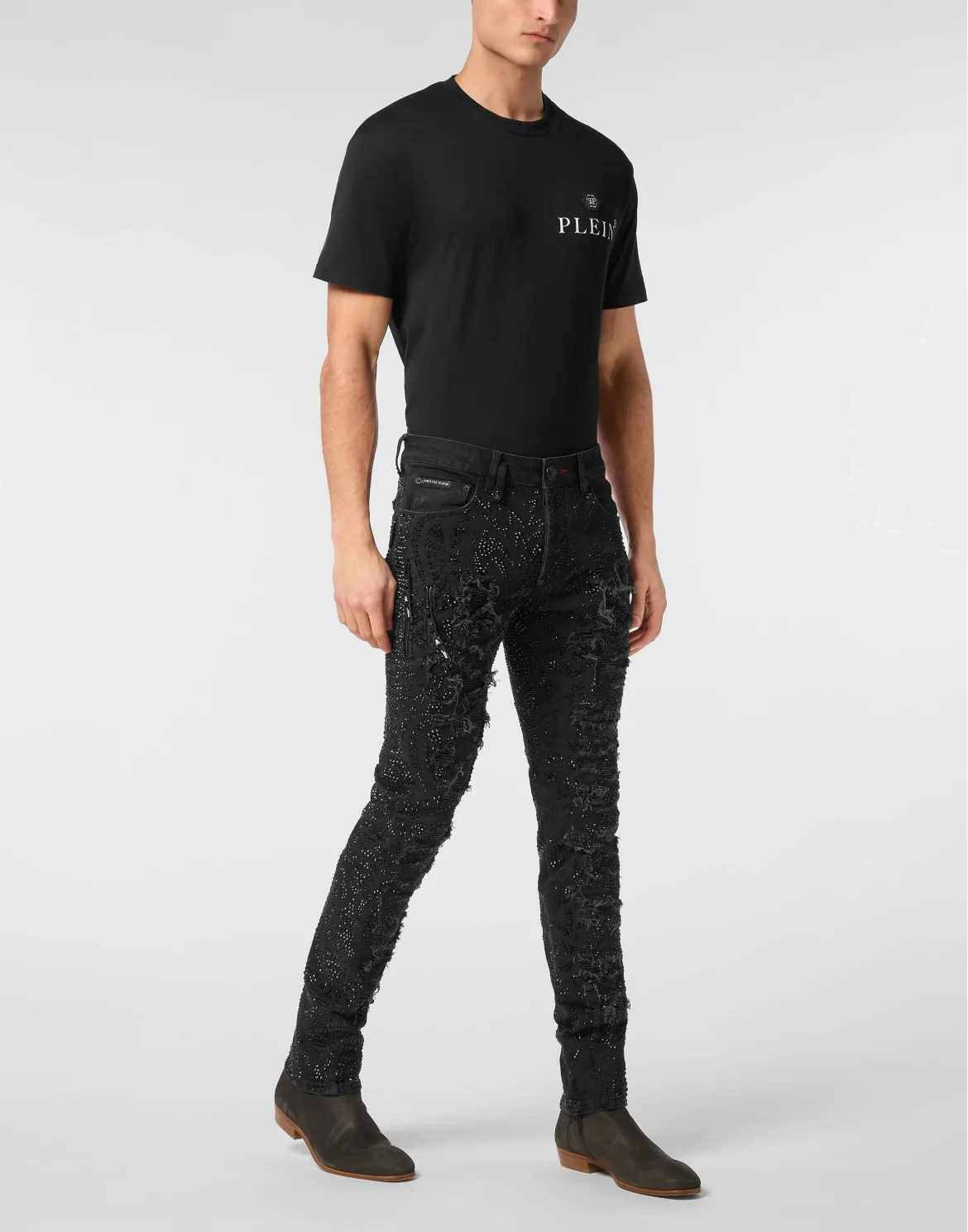 Denim Trousers Rock Star Tribal Strass, цвет: Черный