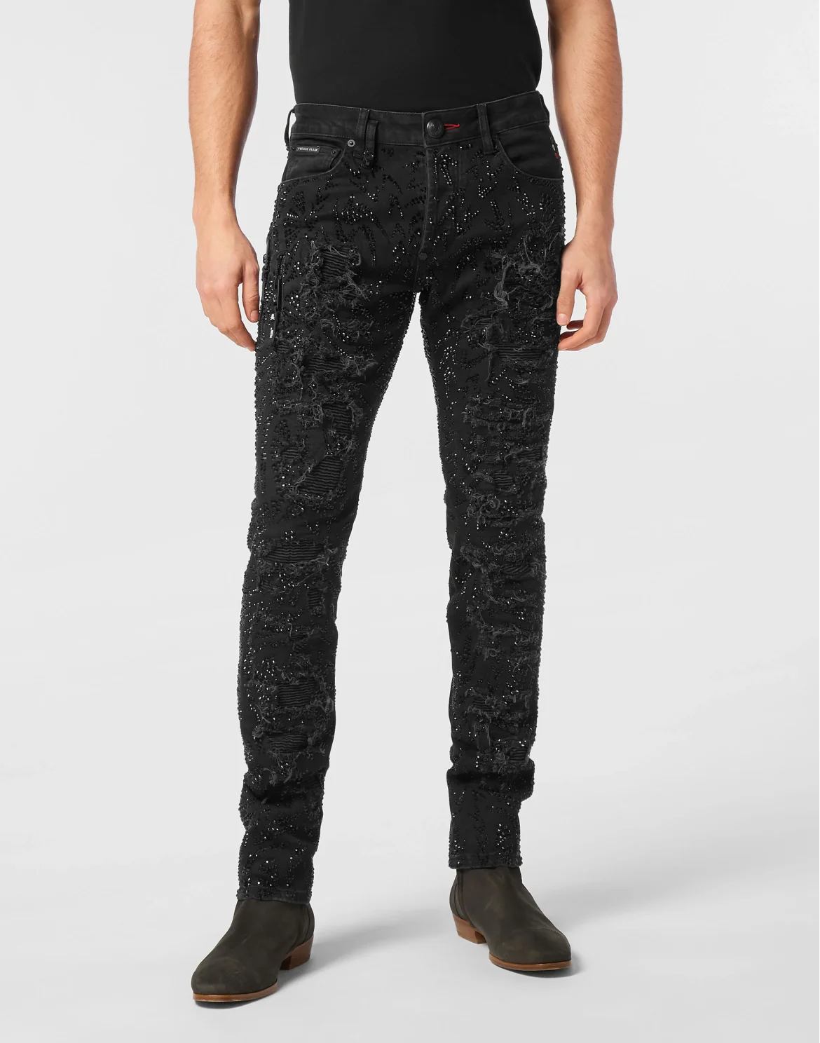 Denim Trousers Rock Star Tribal Strass, цвет: Черный