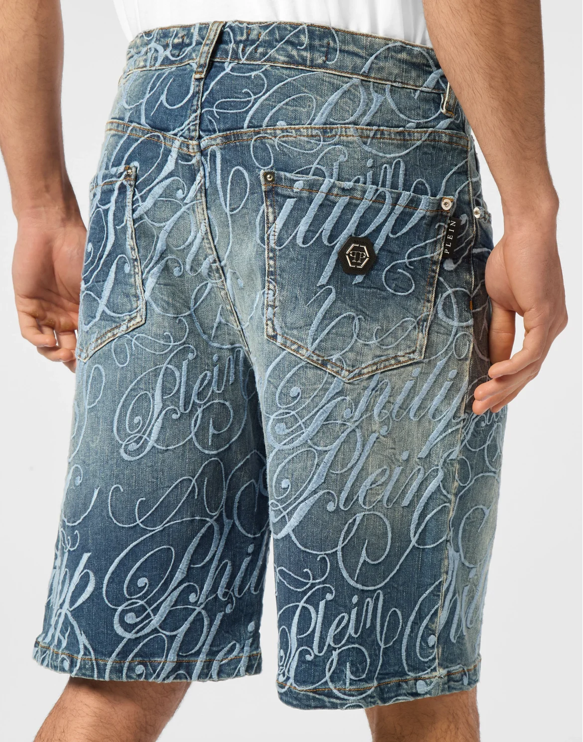 Denim Shorts Formentera Logo, цвет: Голубой