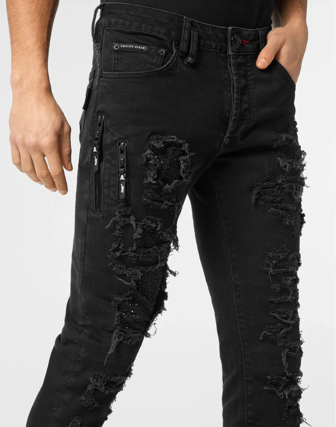 Denim Trousers Rock Star Strass, цвет: Черный