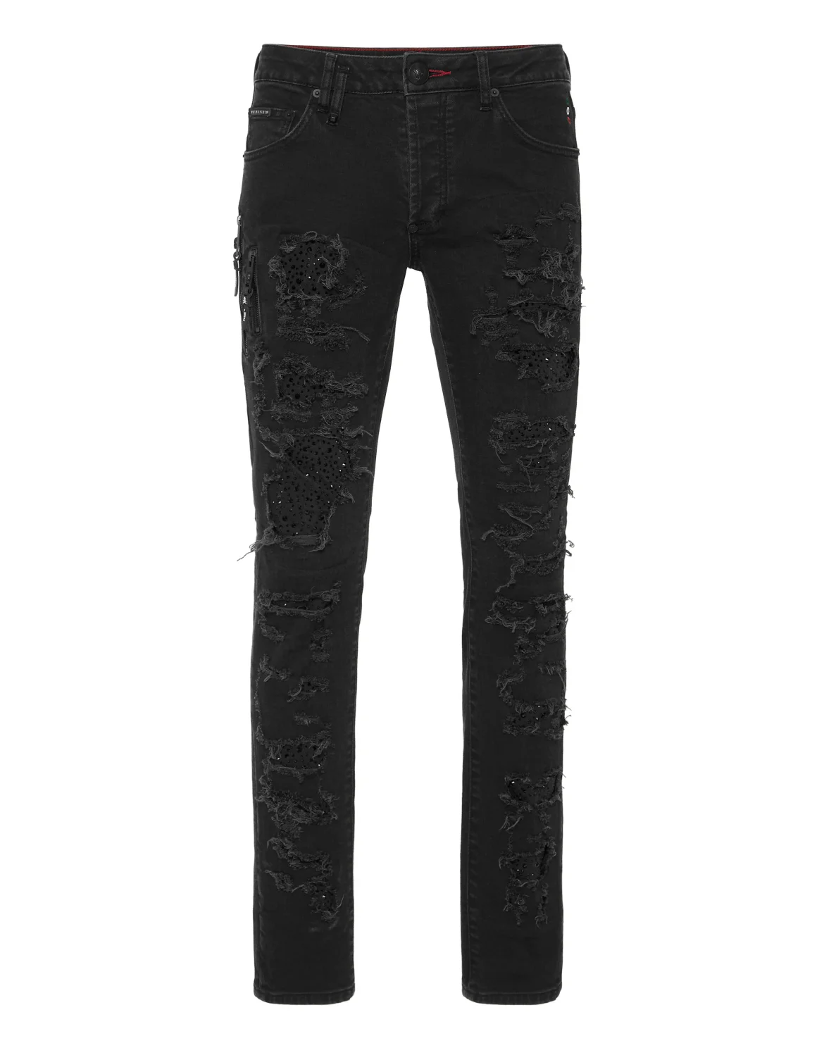 Denim Trousers Rock Star Strass, цвет: Черный