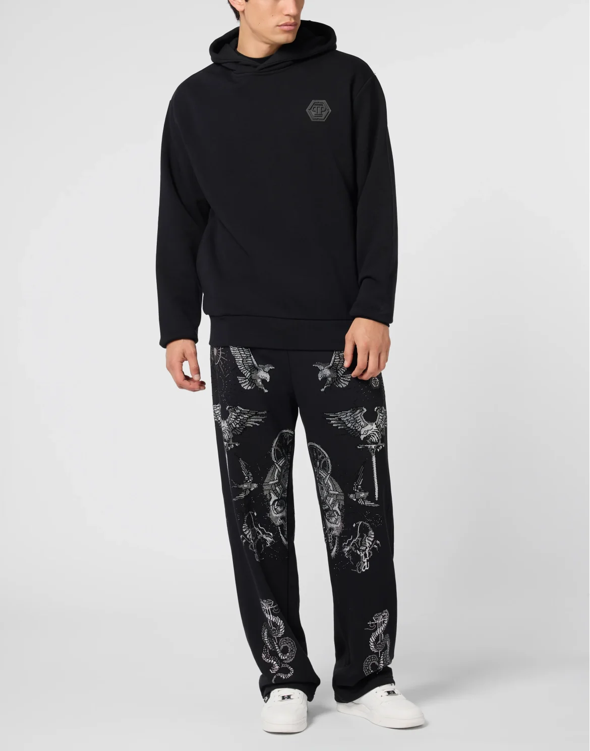 Hoodie Sweatshirt LS Iconic Plein, цвет: Черный