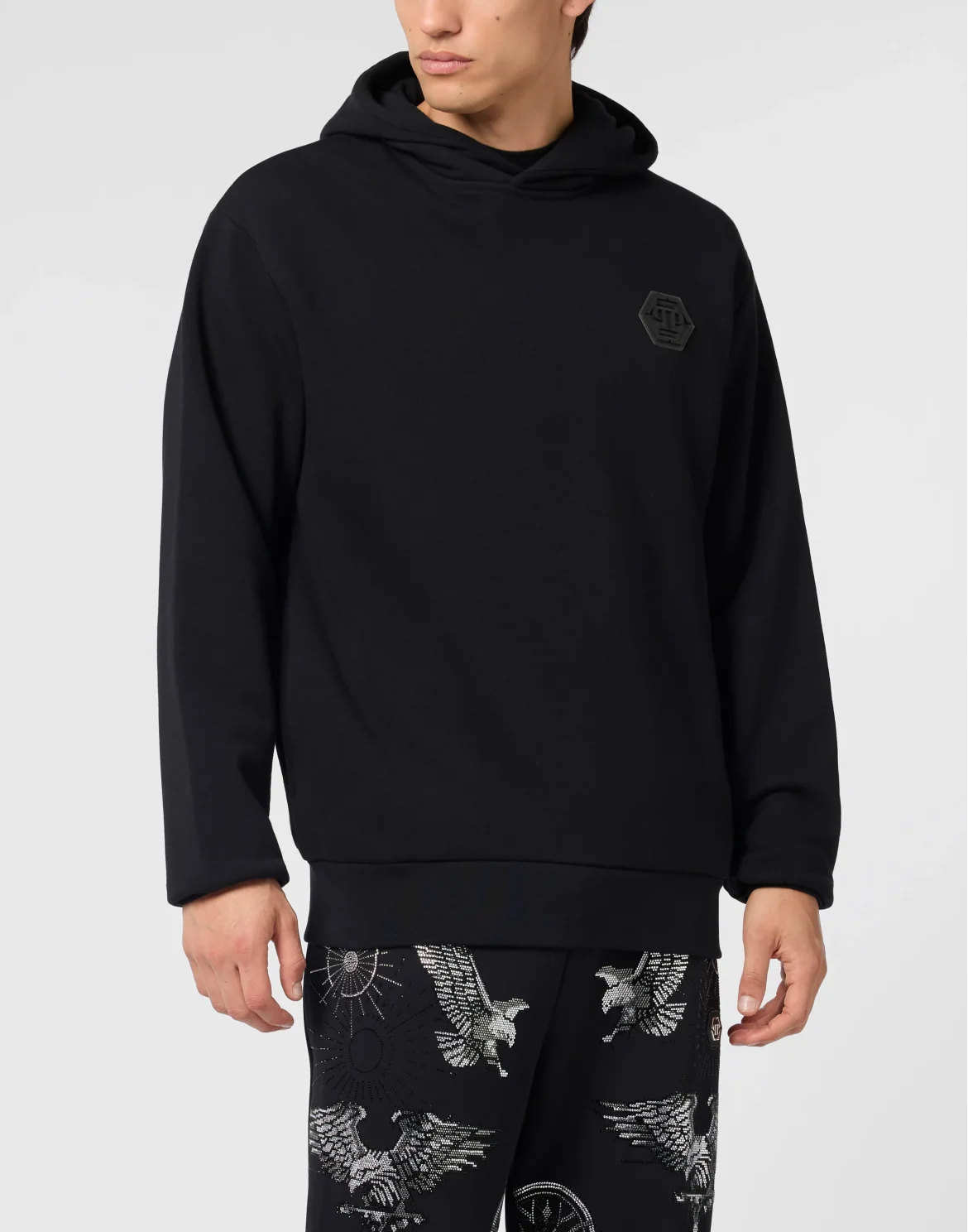 Hoodie Sweatshirt LS Iconic Plein, цвет: Черный