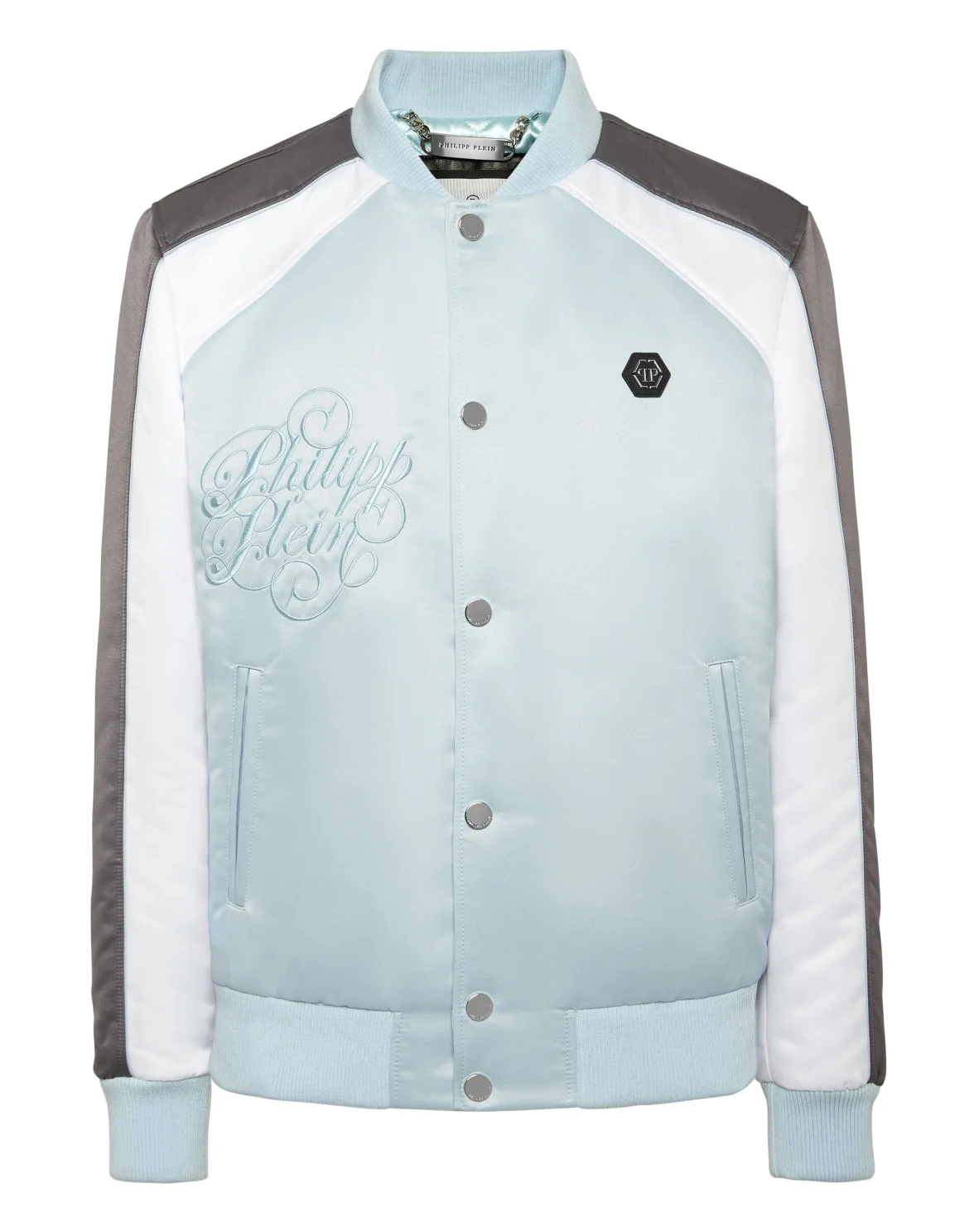 Satin Bomber Jacket Logo, цвет: Голубой