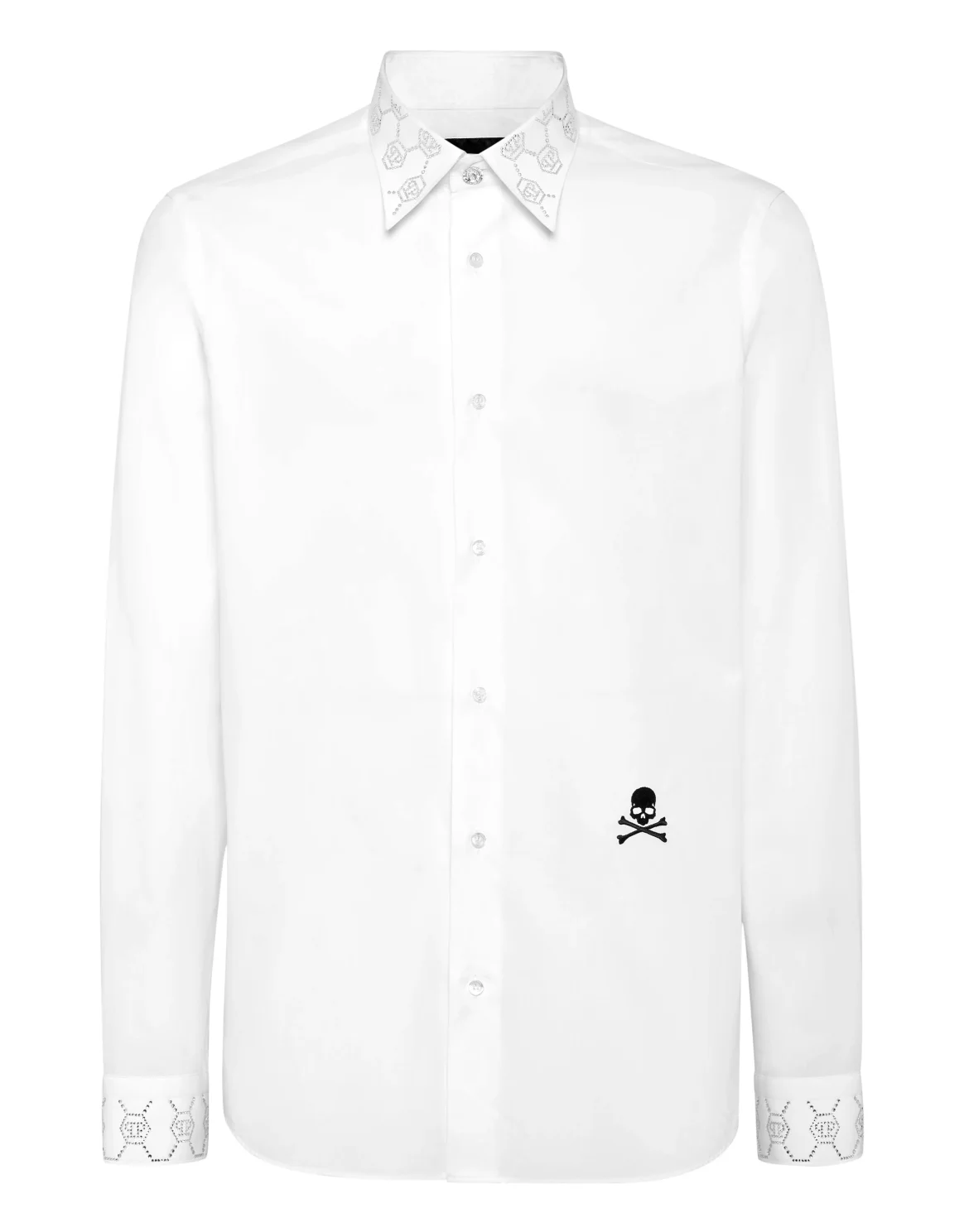 Shirt Sugar Daddy Cut LS Monogram Strass, цвет: Белый