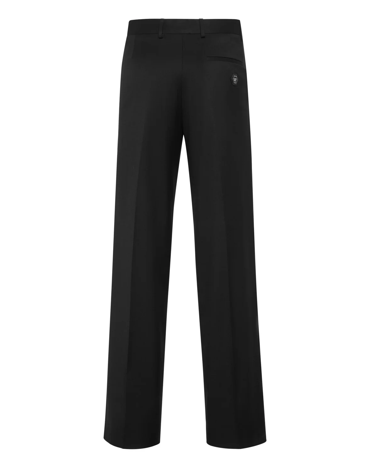 Wool Wide Leg Trousers, цвет: Черный