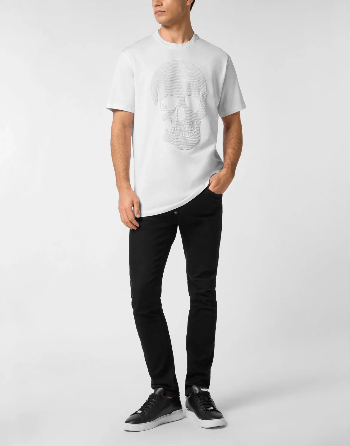 Jersey T-shirt Round Neck SS Skull, цвет: Белый