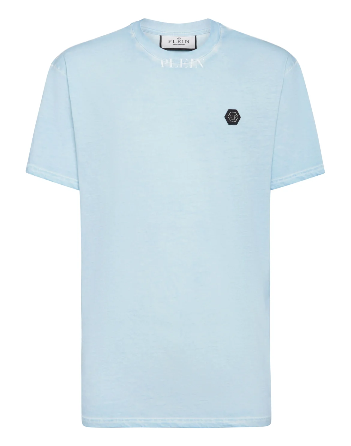 T-shirt Round Neck SS Basic Old Dye, цвет: Голубой