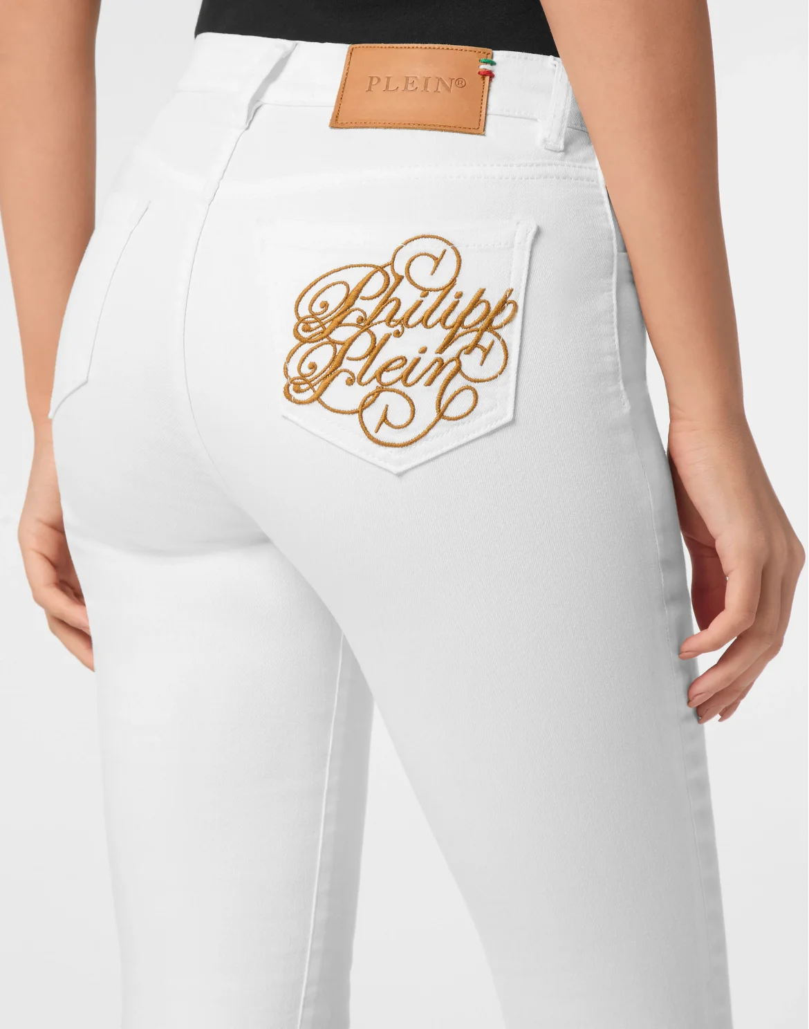 Denim High Waist Jegging Logo, цвет: Белый