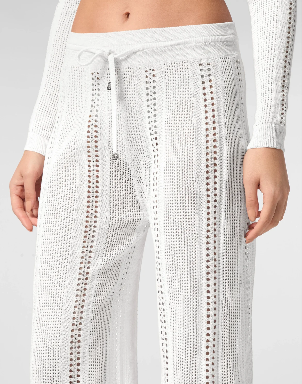 Knit Flare Trousers, цвет: Белый