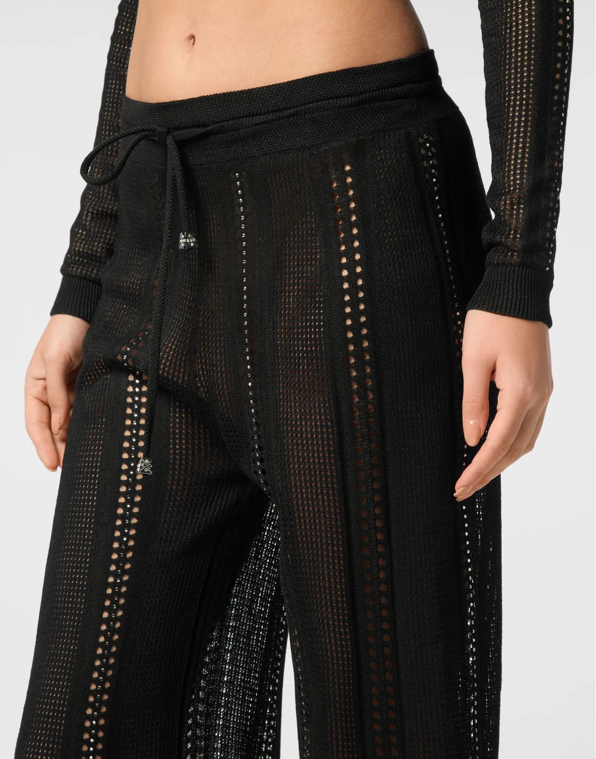 Knit Flare Trousers, цвет: Черный