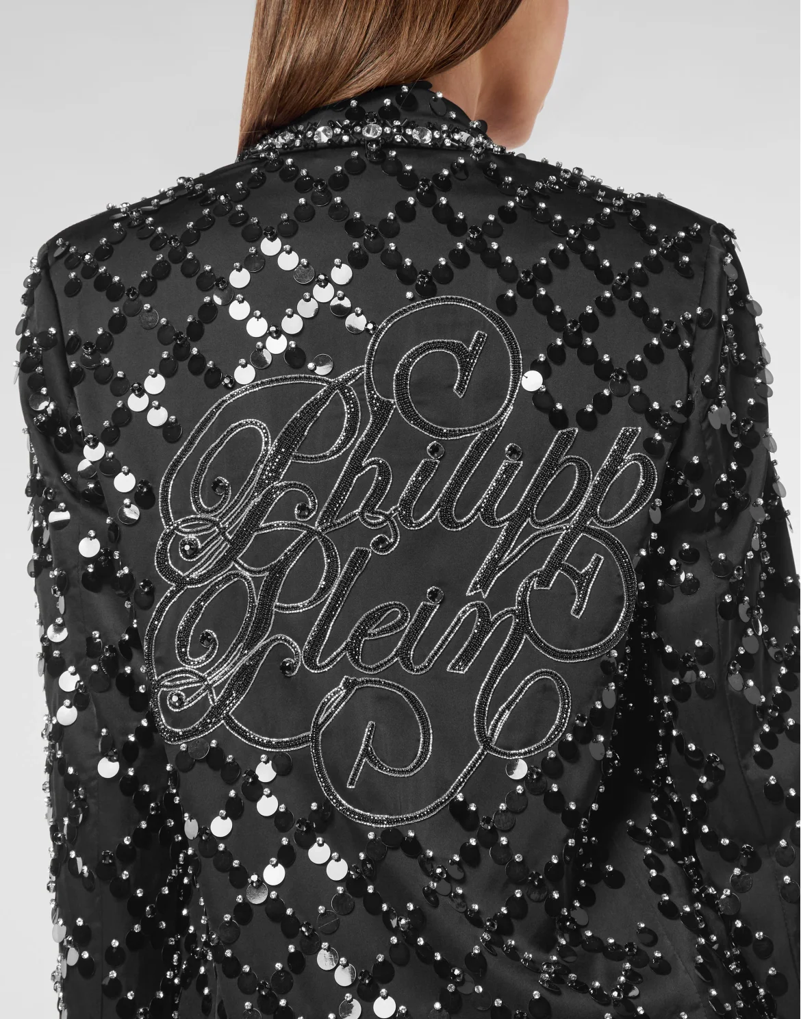 Blazer Boyfriend Fit Plein Paillettes, цвет: Черный