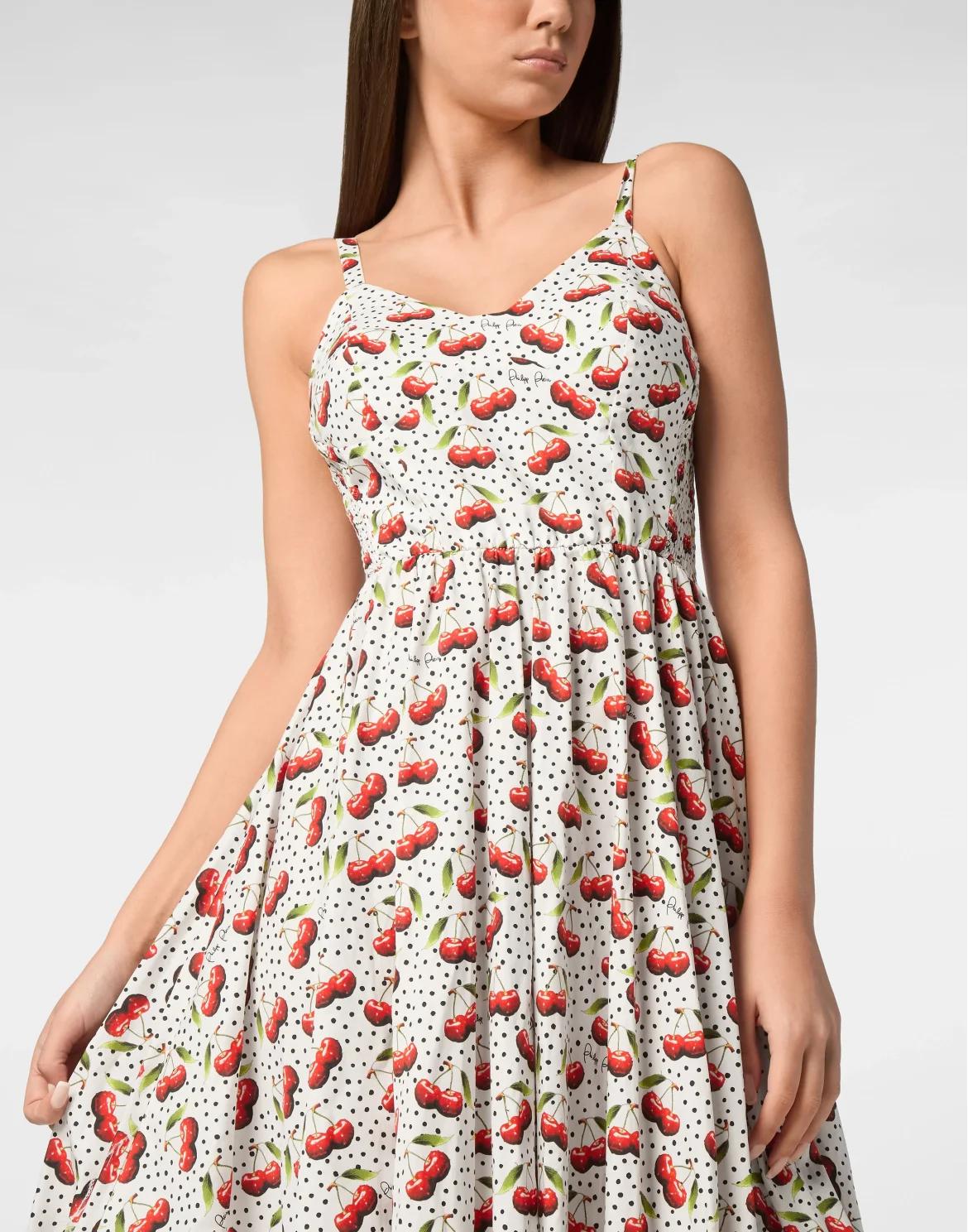 Long Dress Cherries, цвет: Белый