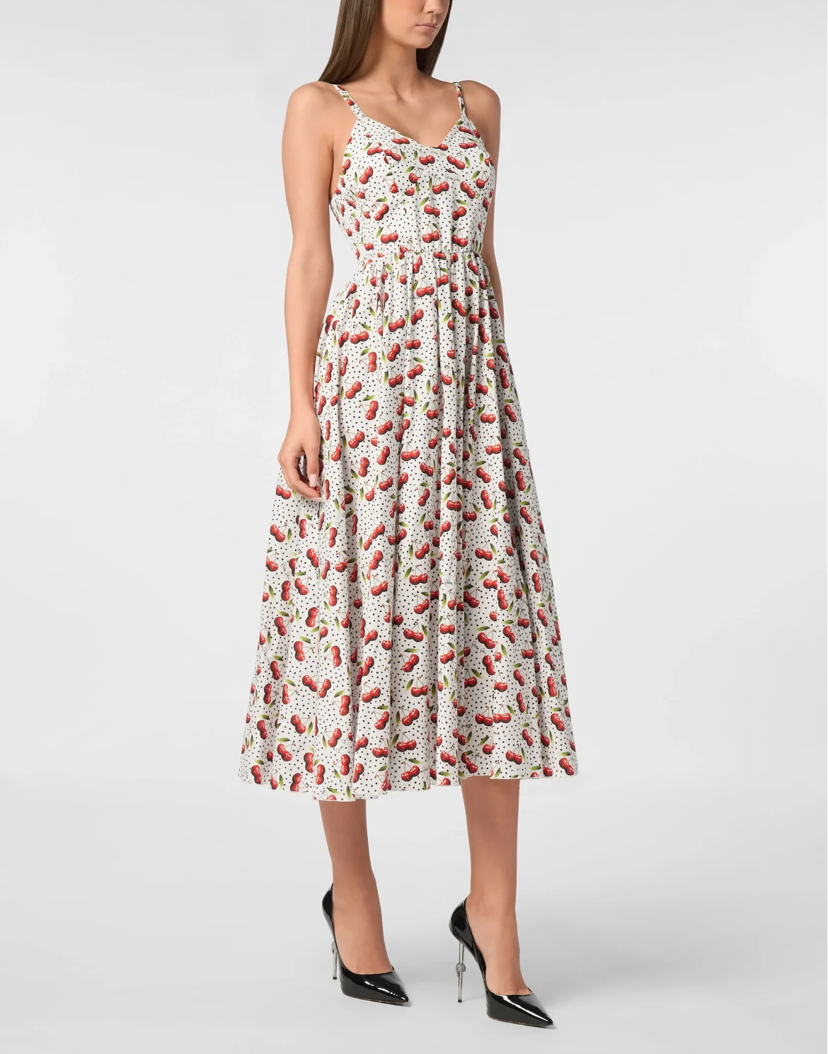 Long Dress Cherries, цвет: Белый