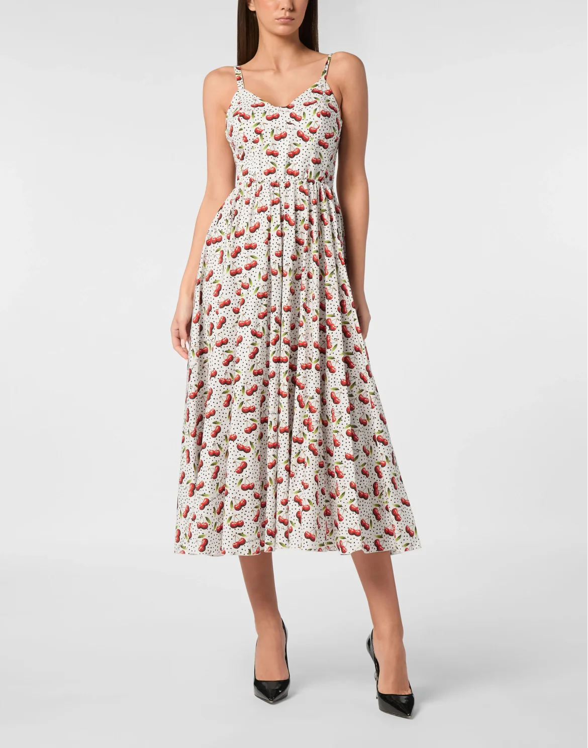 Long Dress Cherries, цвет: Белый