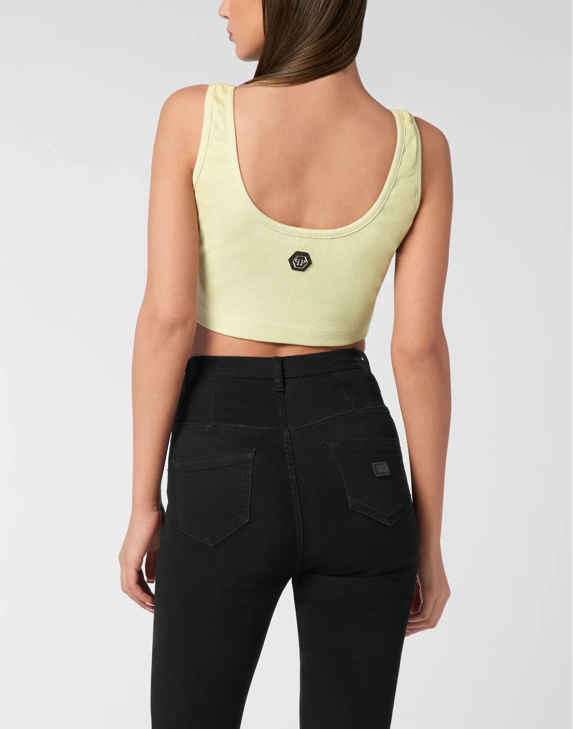 Jersey Rib Cropped Top Stones, цвет: Зеленый