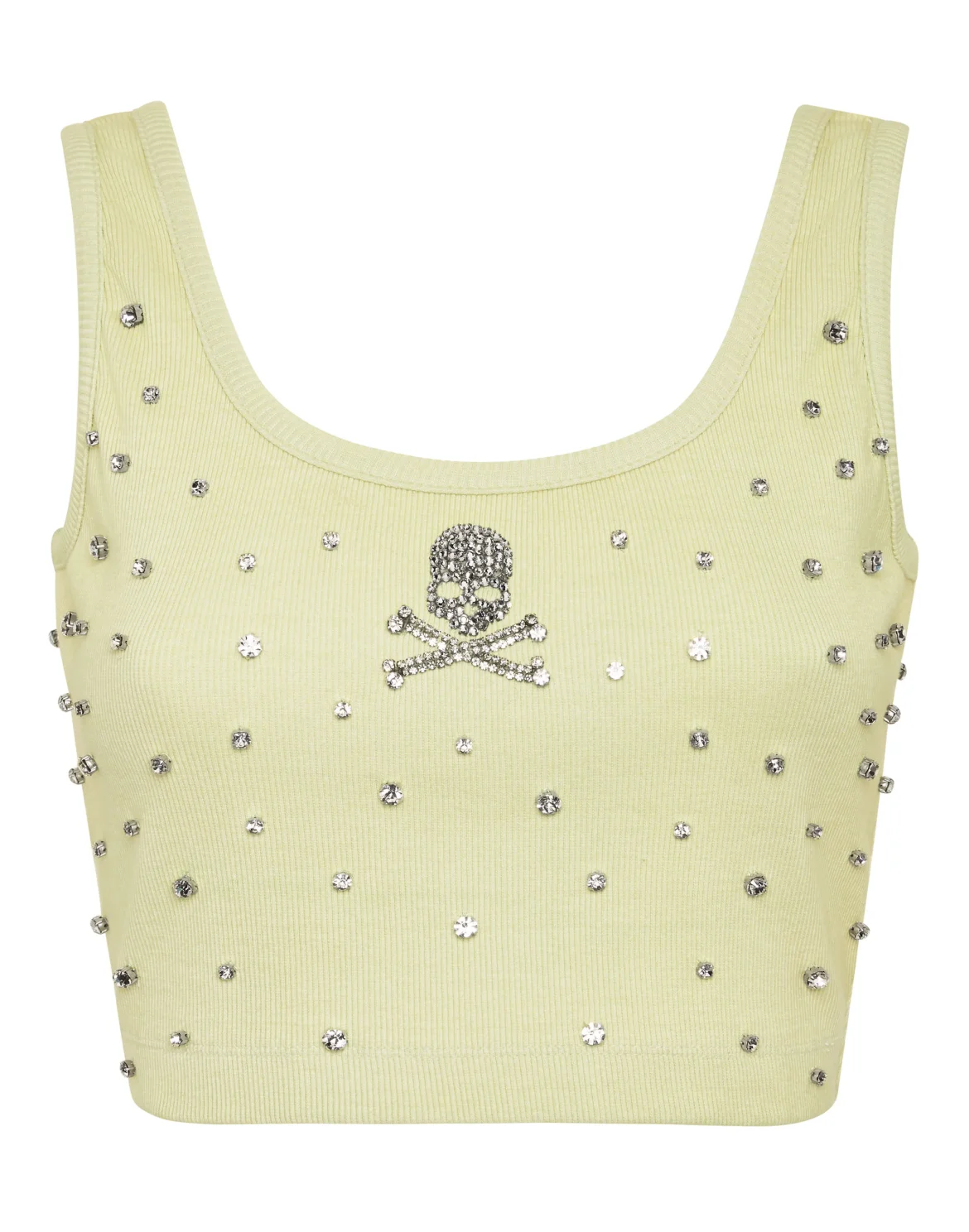 Jersey Rib Cropped Top Stones, цвет: Зеленый