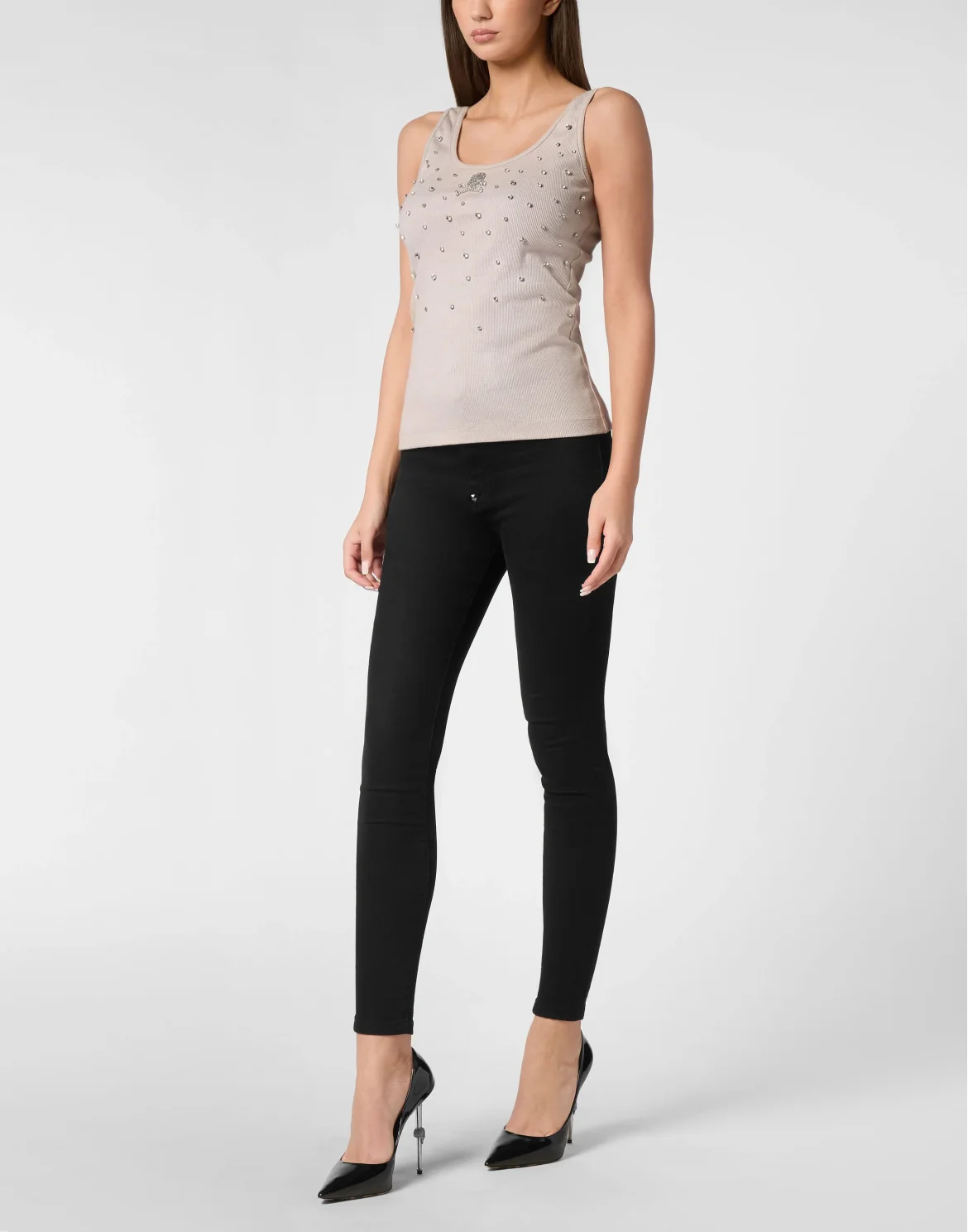 Jersey Rib Tank top Stones, цвет: Серый