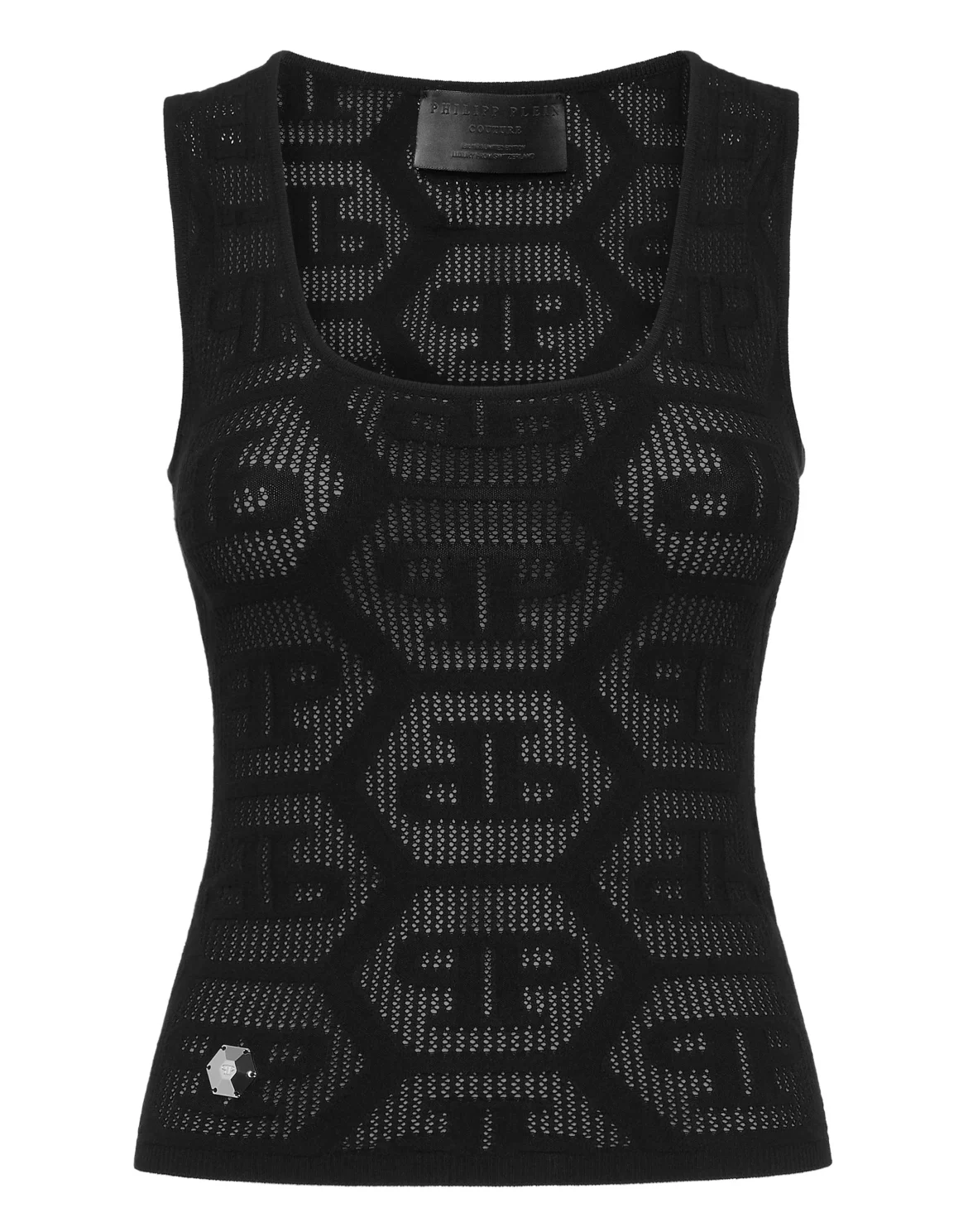 Knit Tank Top Monogram, цвет: Черный
