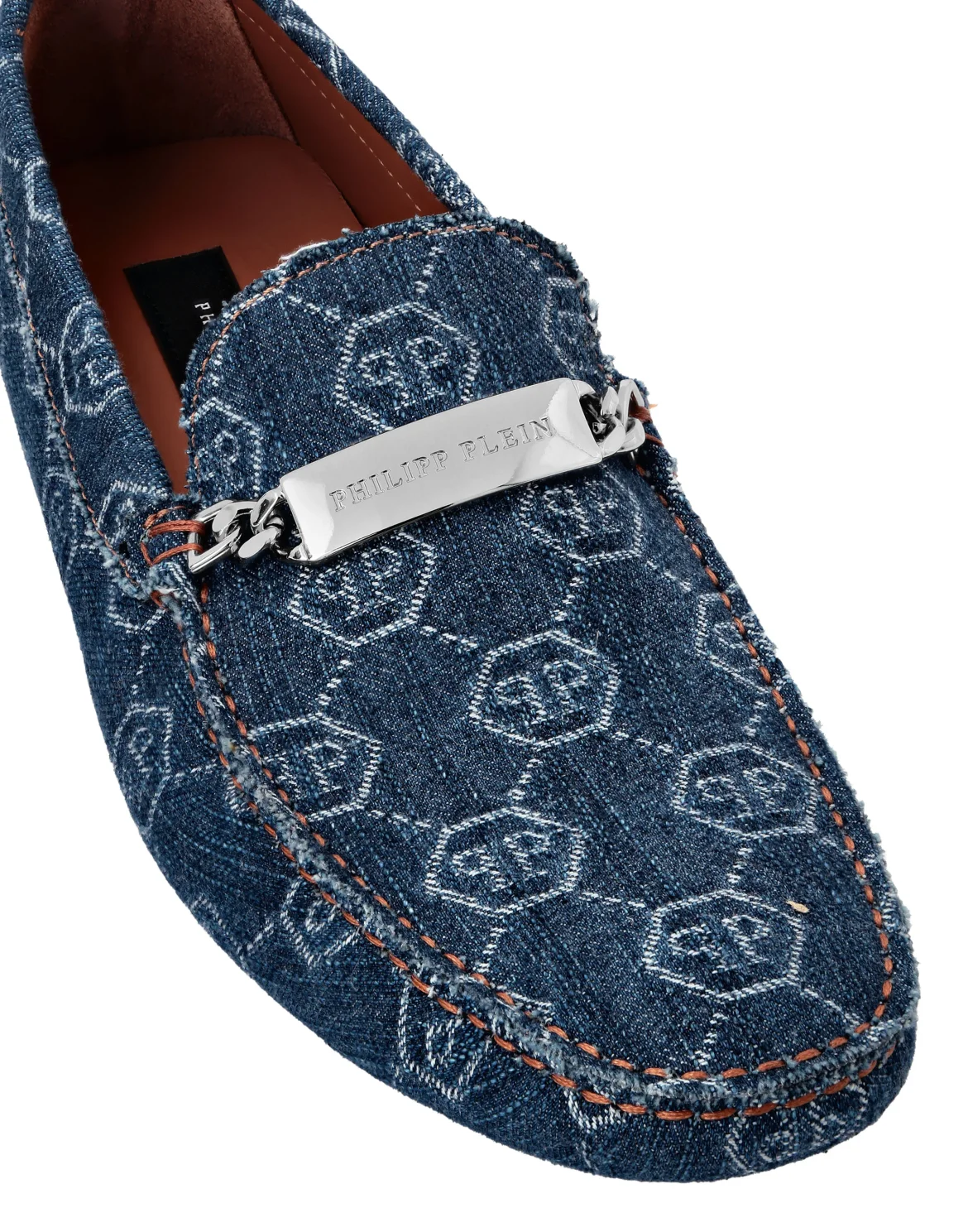 Denim Moccasin Monogram, цвет: Синий