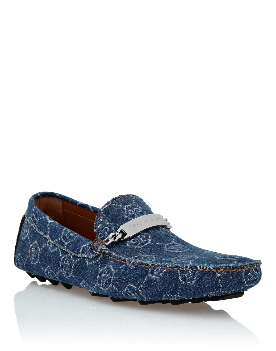 Denim Moccasin Monogram, цвет: Синий