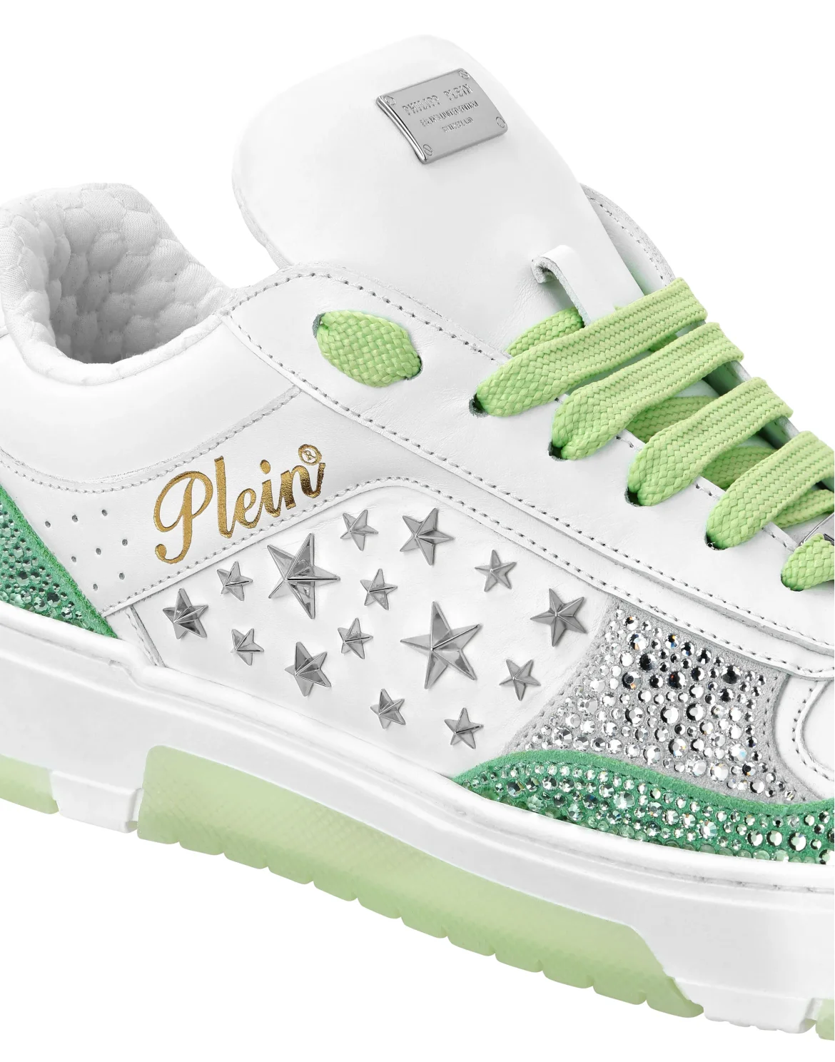 Low-Top Sneakers Mix Studs Star, цвет: Зеленый